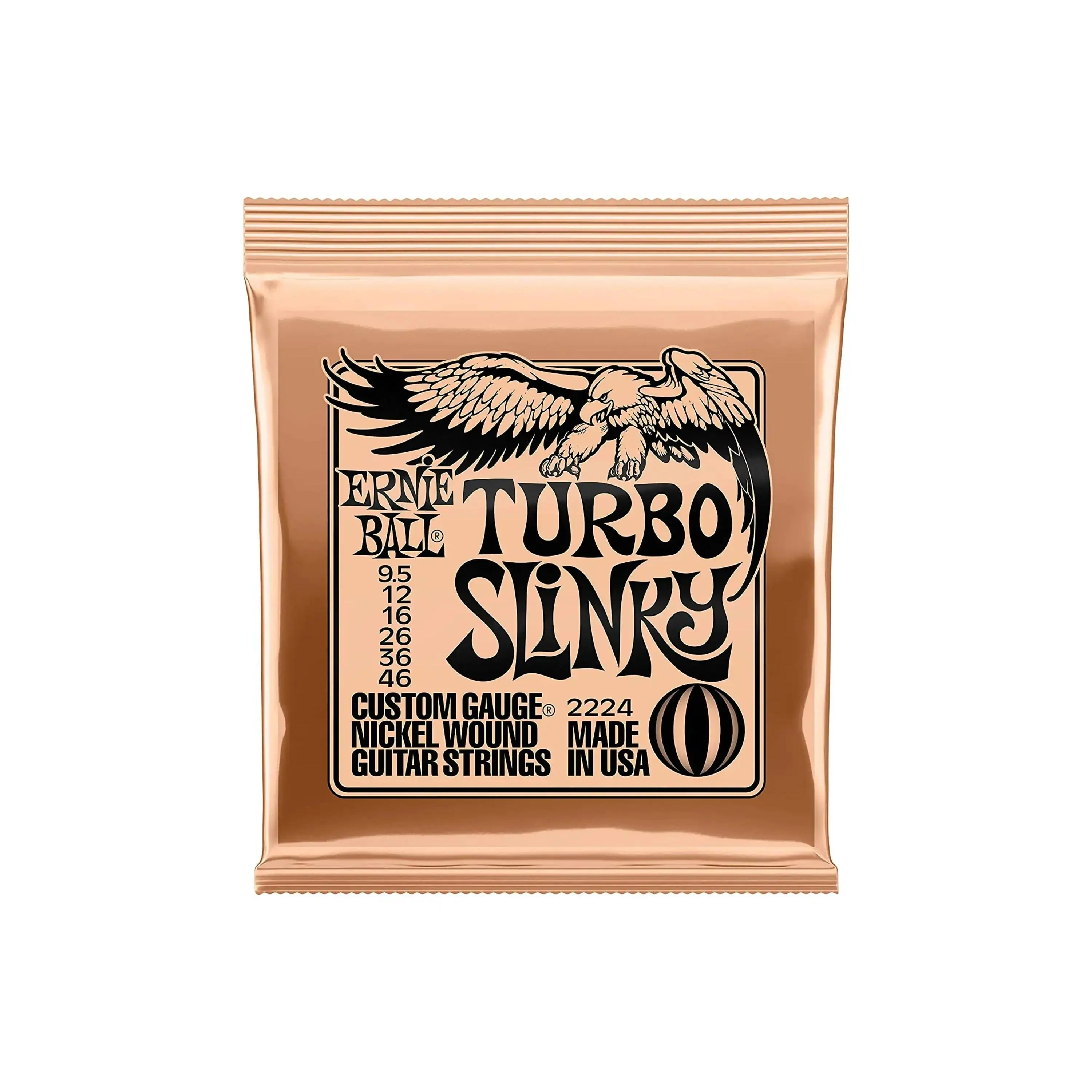 Ernie Ball Turbo Slinky Nickel Wound Electric Guitar Strings - 9.5-46 Gauge