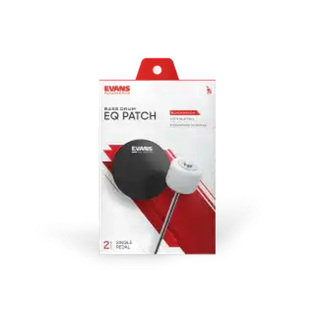 Evans EQ Single Pedal Patch Black Nylon - 2 Pack - Image 5