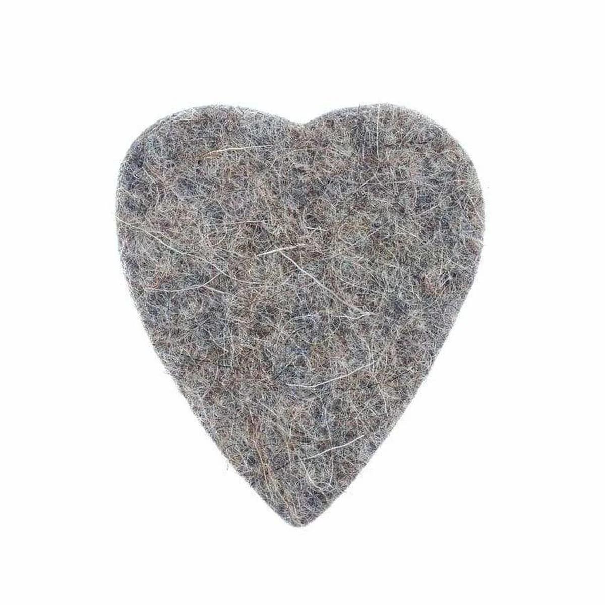Felt Tones Heart Grey Guitar Wool Pick - 1 Pick