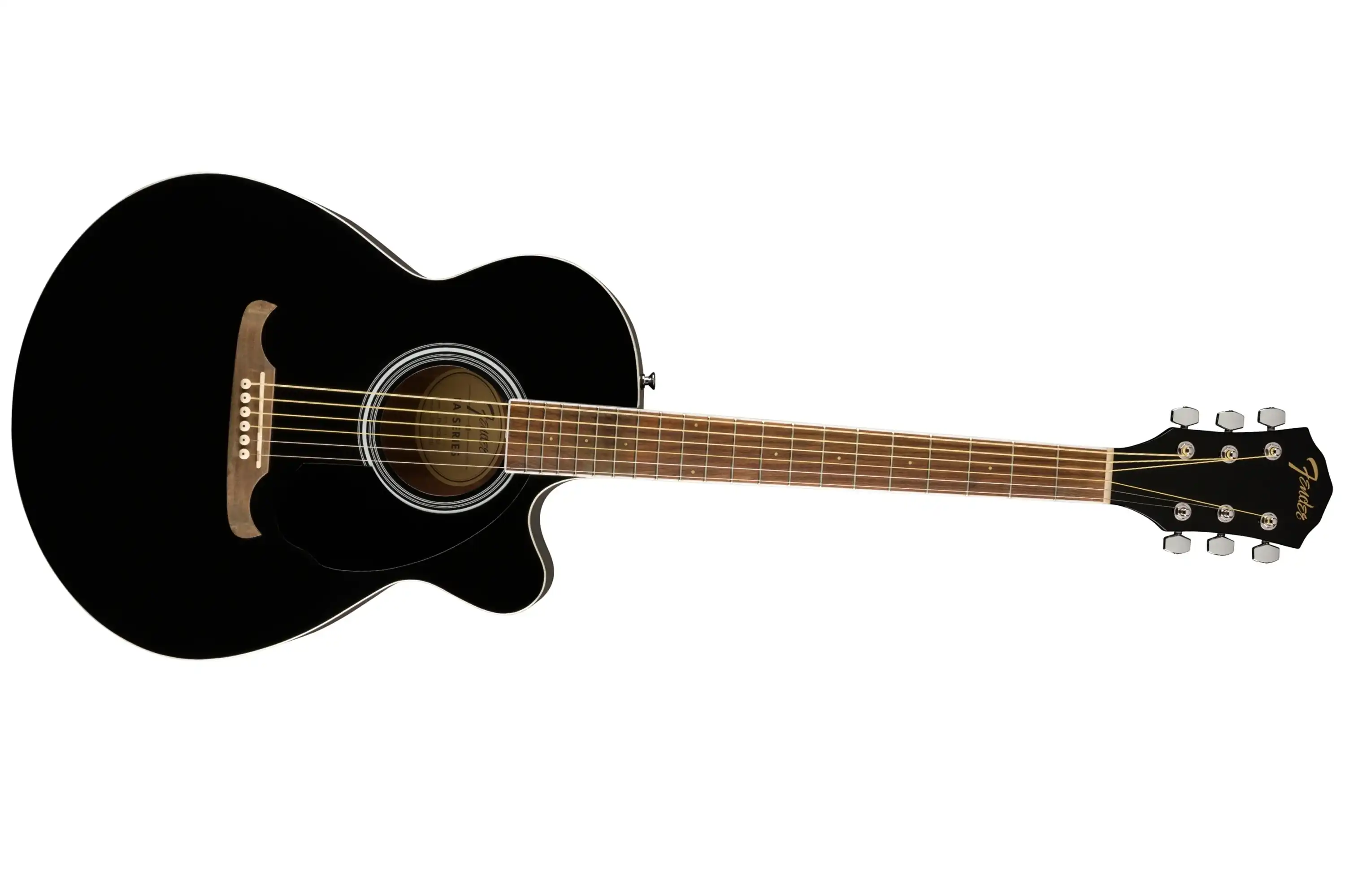 Fender 135CE V2 Concert Acoustic Electric Guitar - Black - Image 3