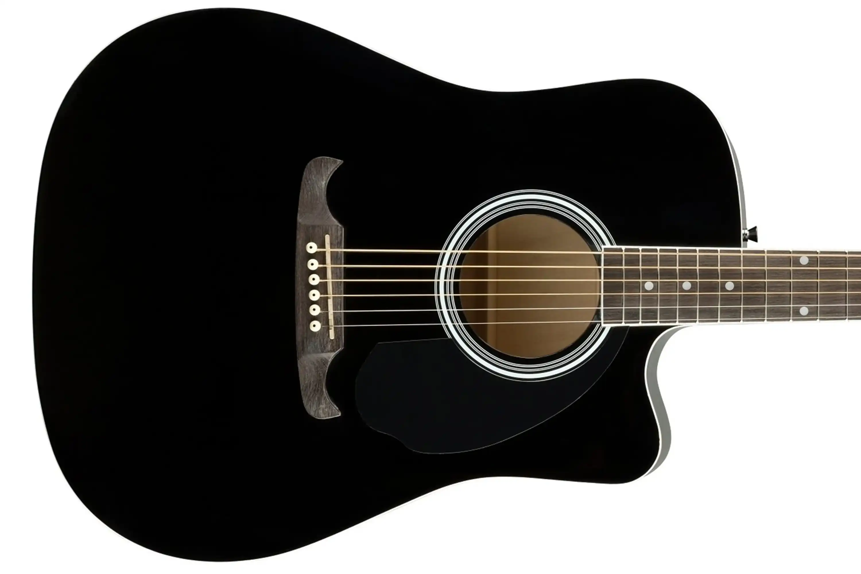 Fender FA-125CE Dreadnought Acoustic-Electric Guitar - Black