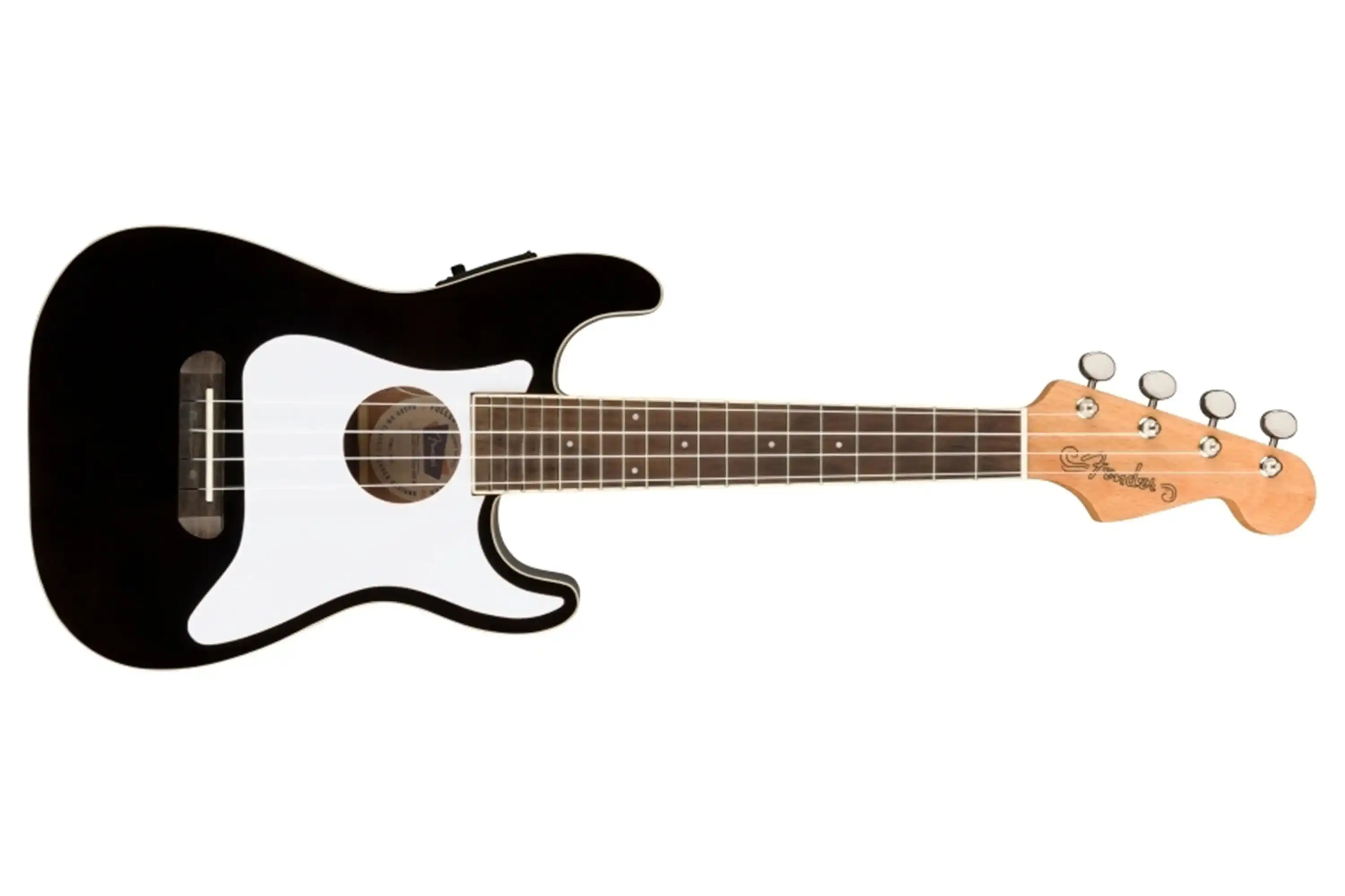 Fender Fullerton Stratocaster Concert Ukulele Black - Image 3