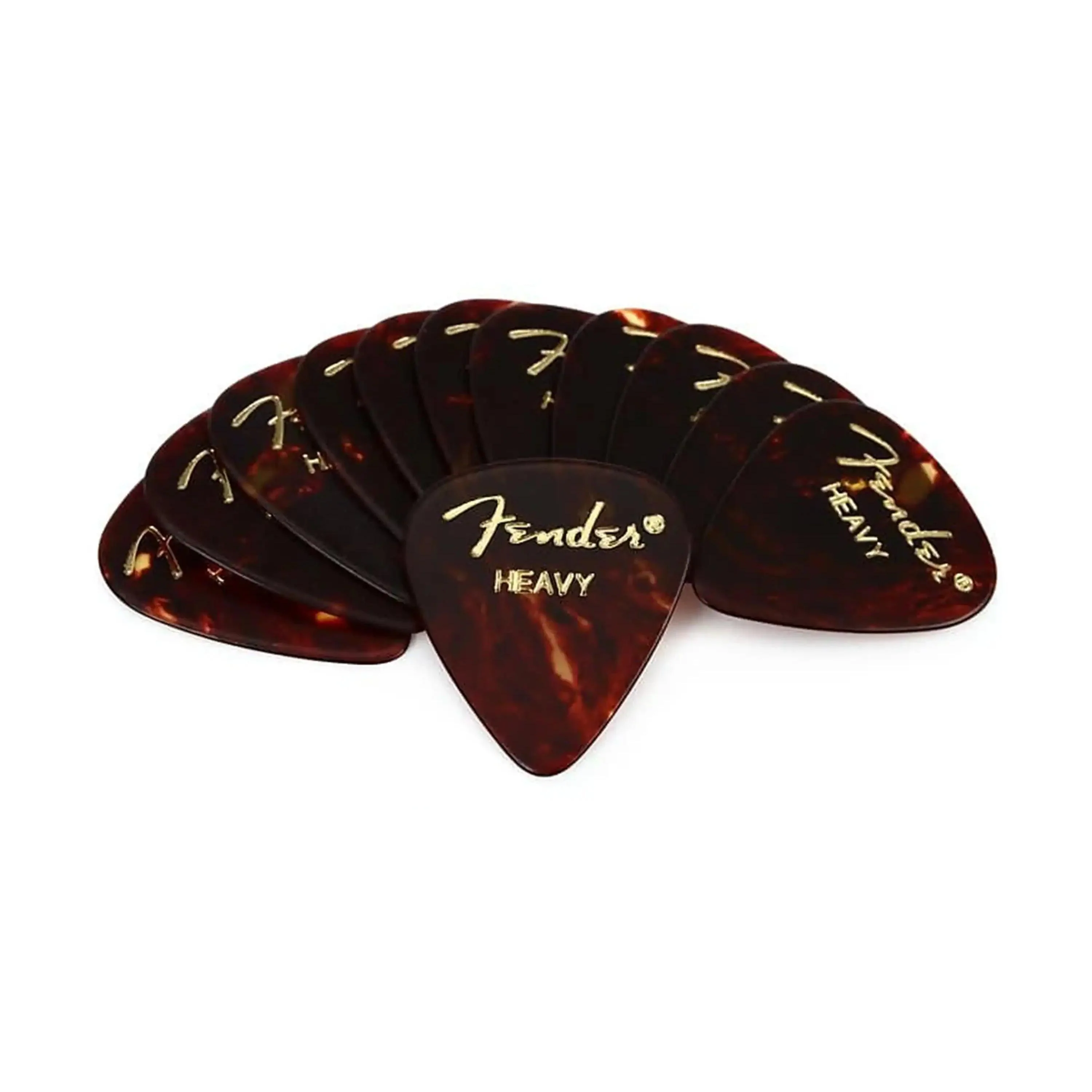 Fender Heavy Tortoise Shell Celluloid Guitar Picks - 12 Pack - Image 2