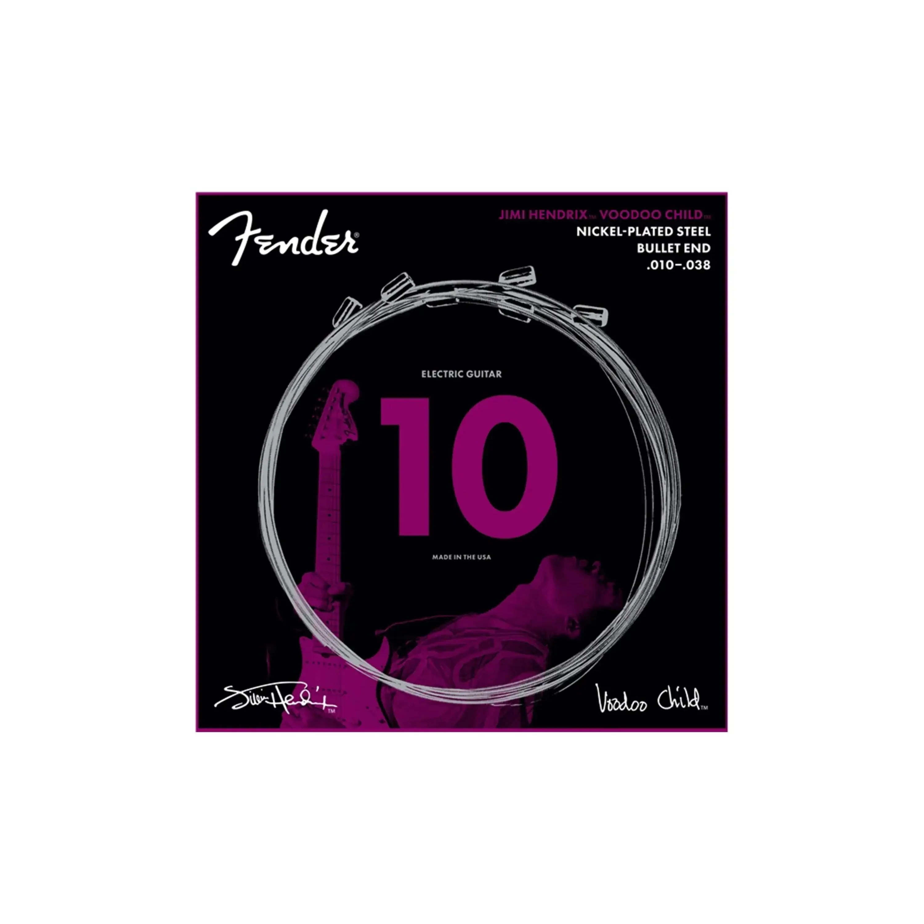Fender Hendrix Vintage Nickel Electric Guitar Strings - .010-.038