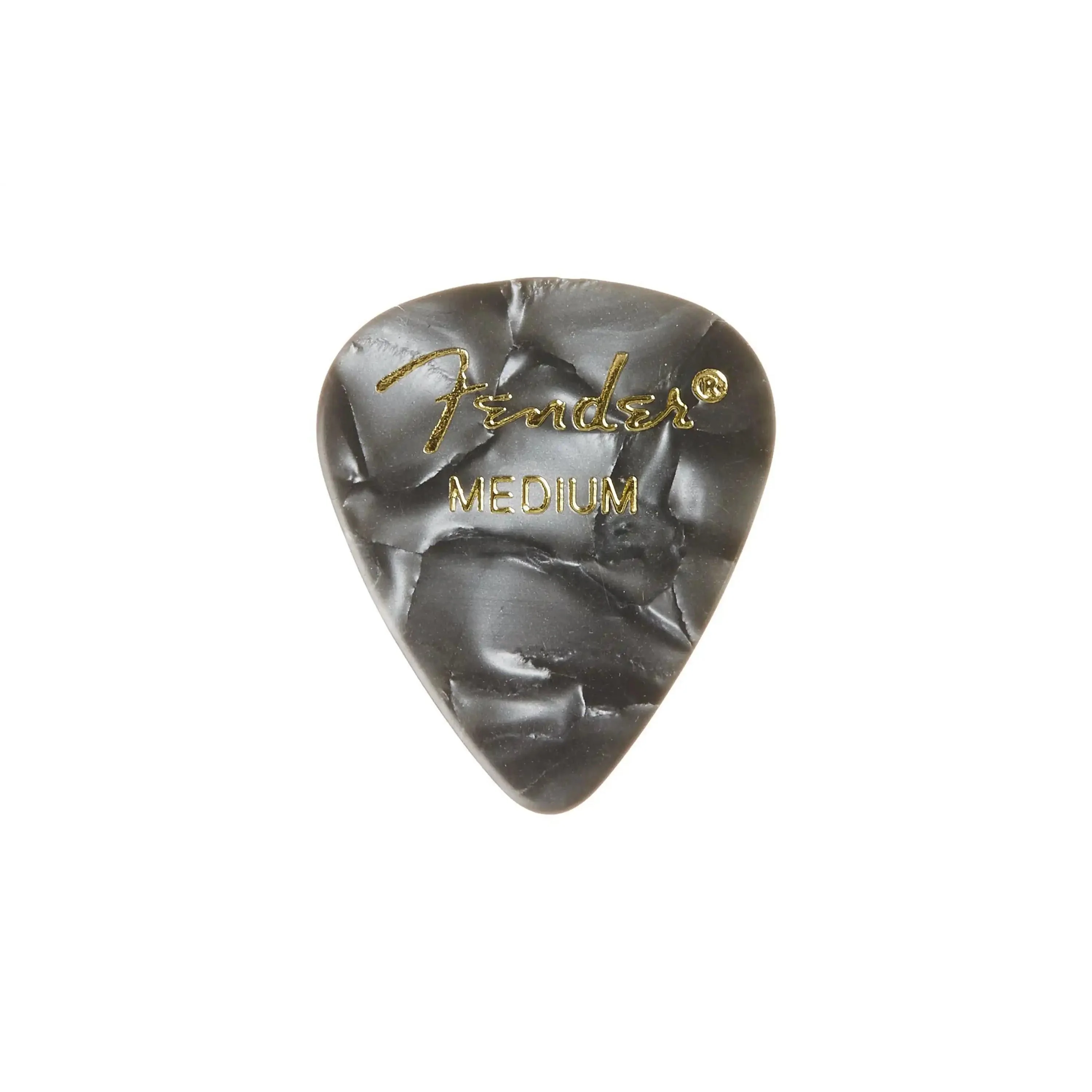 Fender Medium Black Moto Celluloid Guitar Picks - 12 Pack