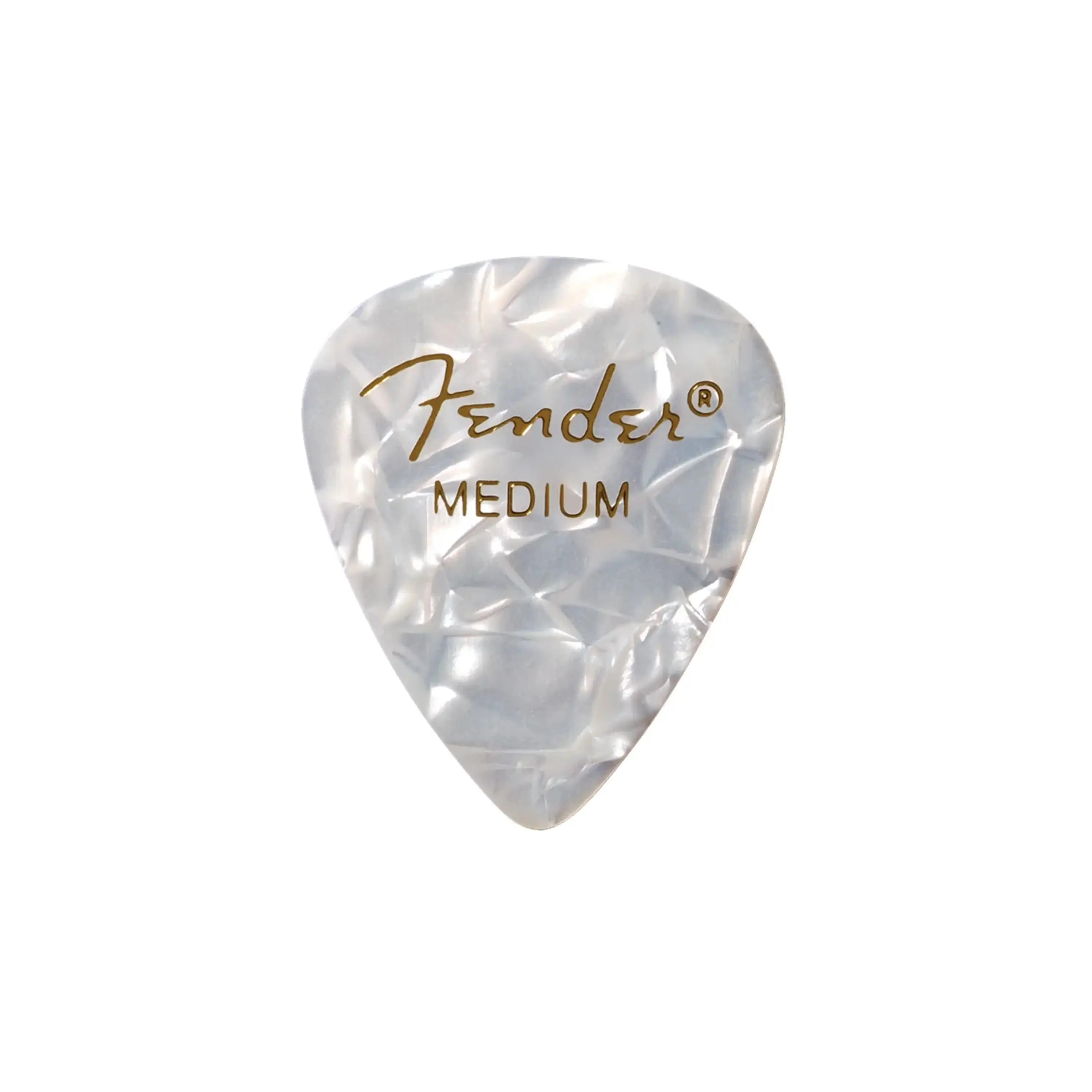 Fender Medium White Moto Celluloid Guitar Picks - 12 Pack