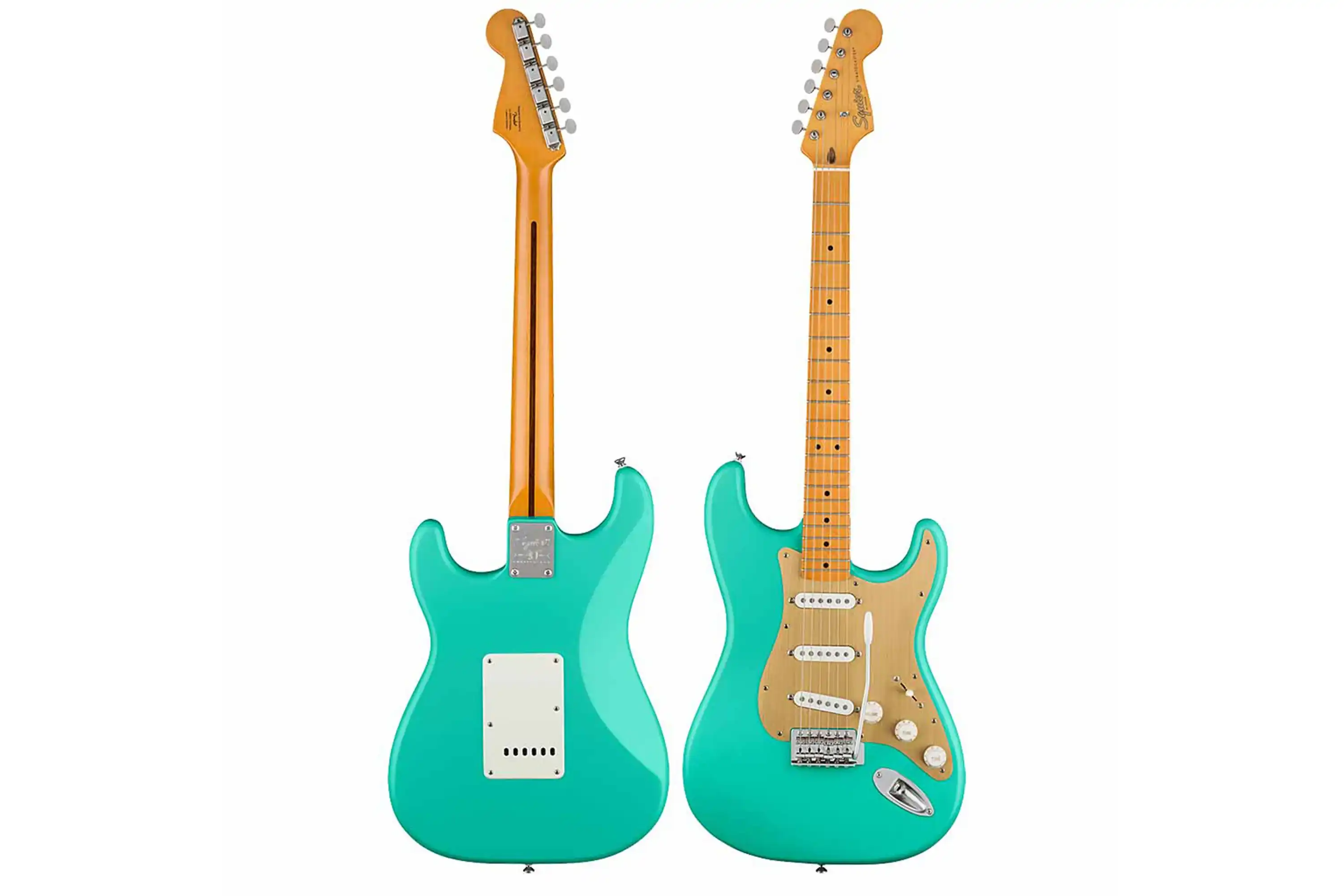 Squier By Fender 40th Anniversary Stratocaster Guitar Vintage Edition - Satin Seafoam Green - Image 3
