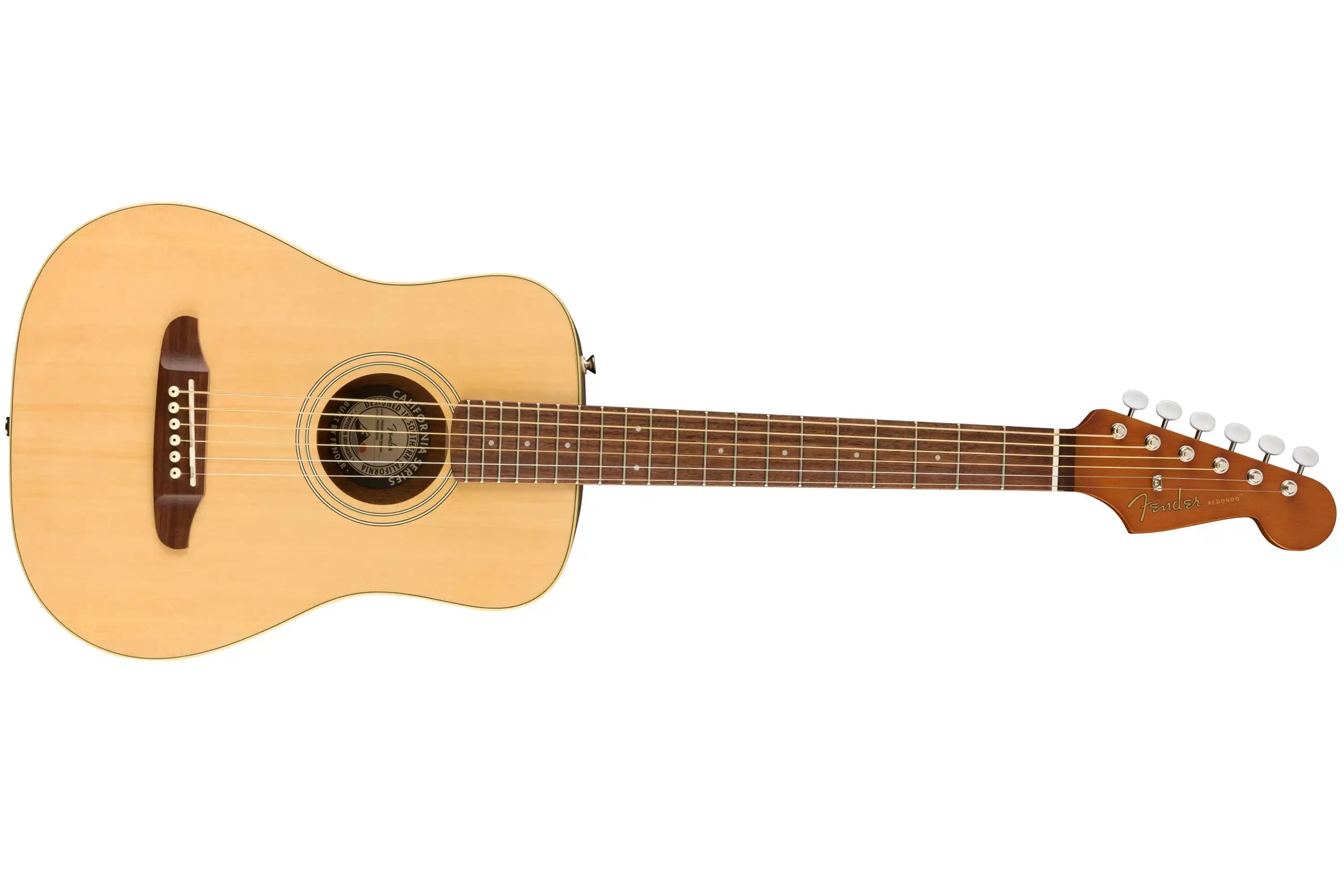 Fender Redondo Mini Acoustic Guitar w/ Bag - Natural - Image 3