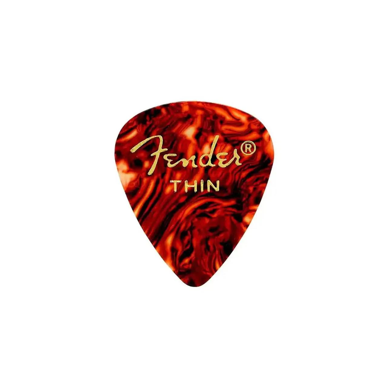Fender Thin Tortoise Shell Celluloid Guitar Picks - 12 Pack