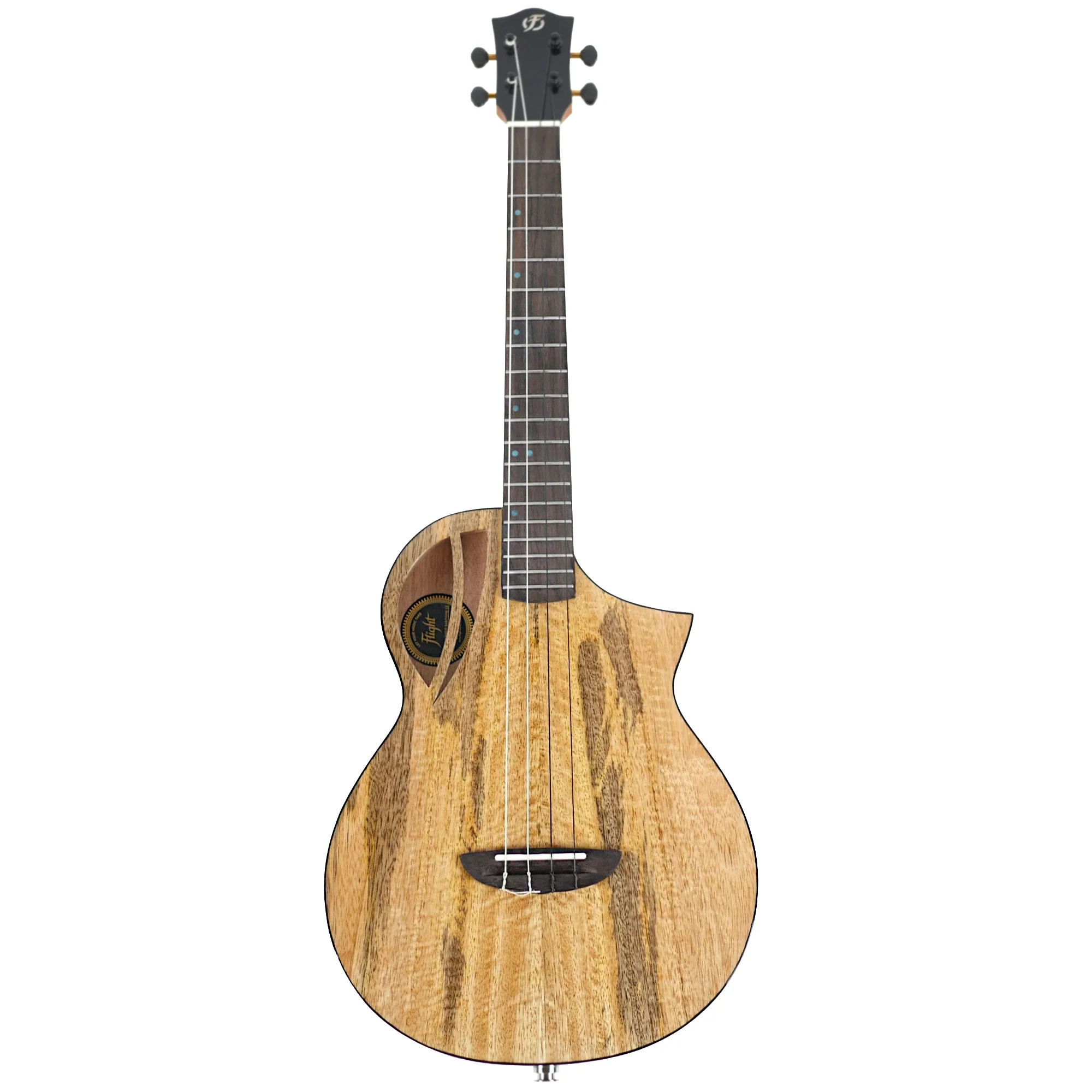 Flight AVIATOR-CE Solid Mango Top Baritone Ukulele w/ Pickup - Image 4