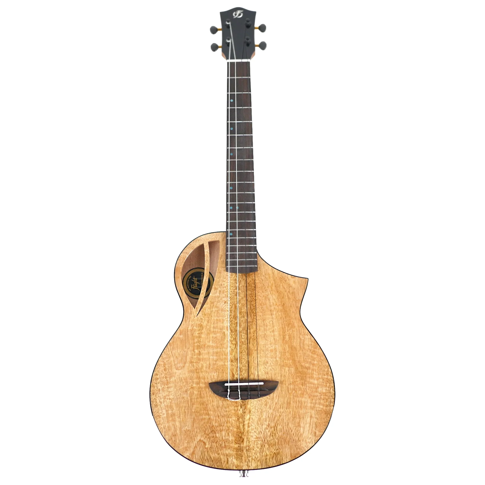 Flight AVIATOR-CE Solid Mango Top Baritone Ukulele w/ Pickup - Image 4