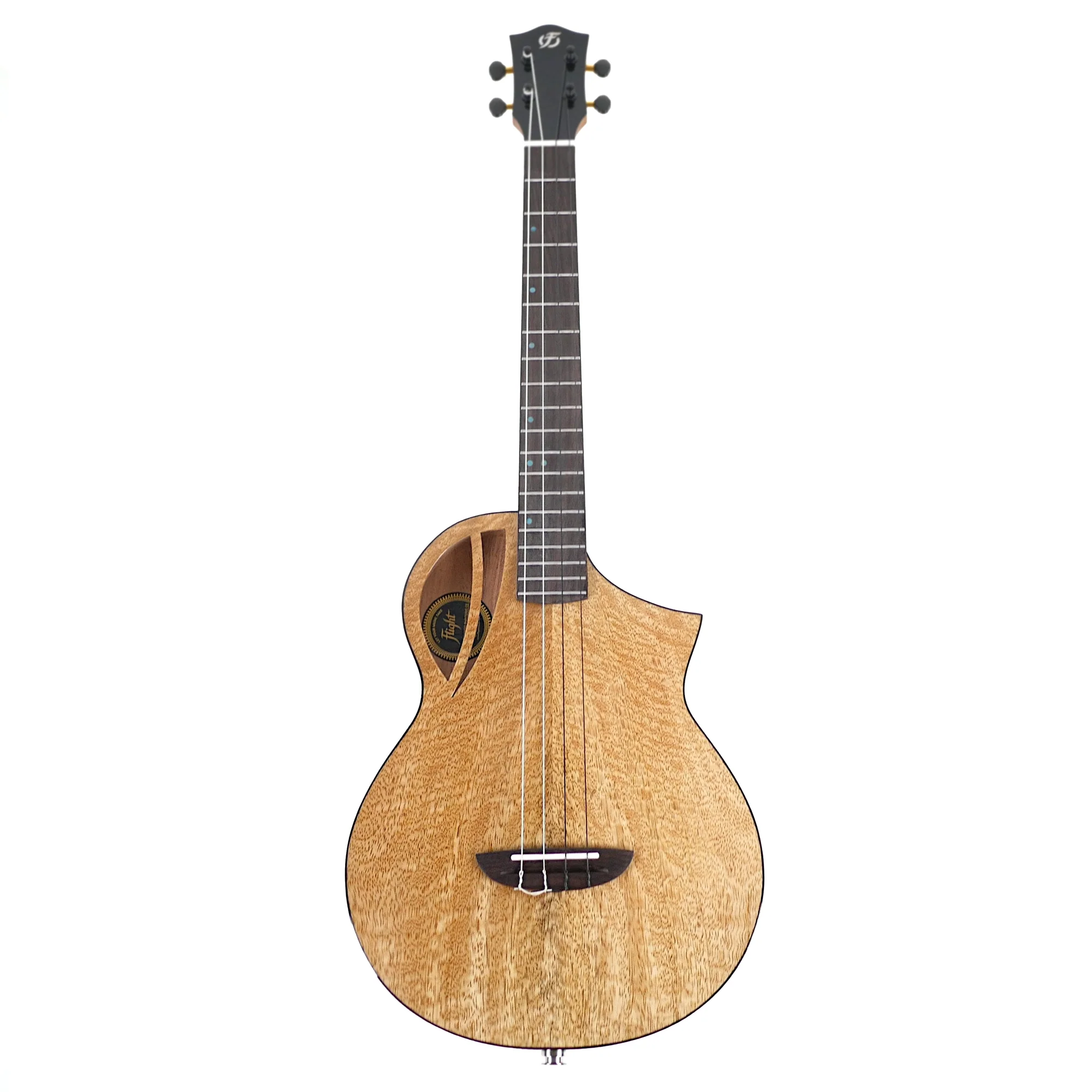 Flight AVIATOR-CE Solid Mango Top Baritone Ukulele w/ Pickup - Image 4