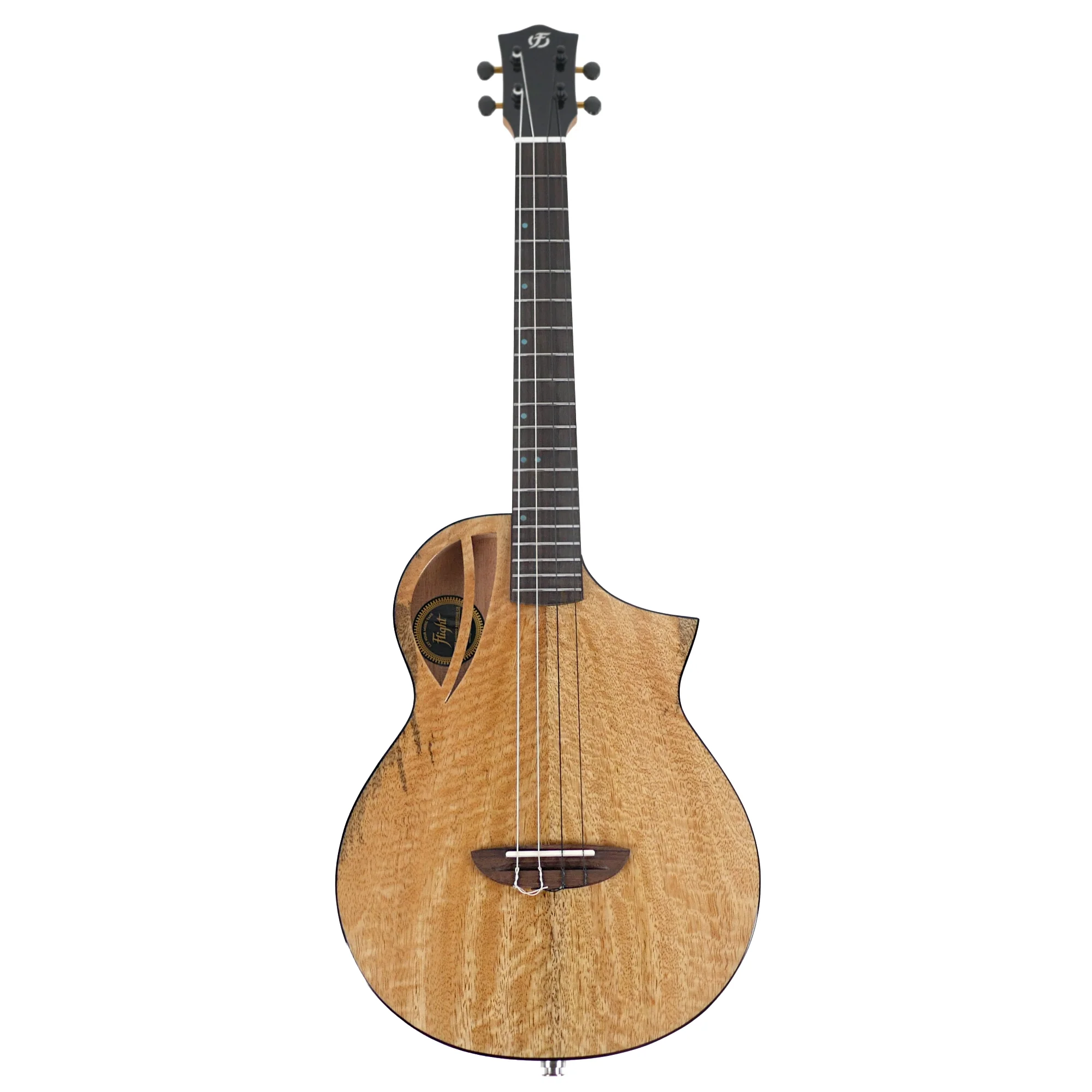 Flight AVIATOR-CE Solid Mango Top Baritone Ukulele w/ Pickup - Image 4
