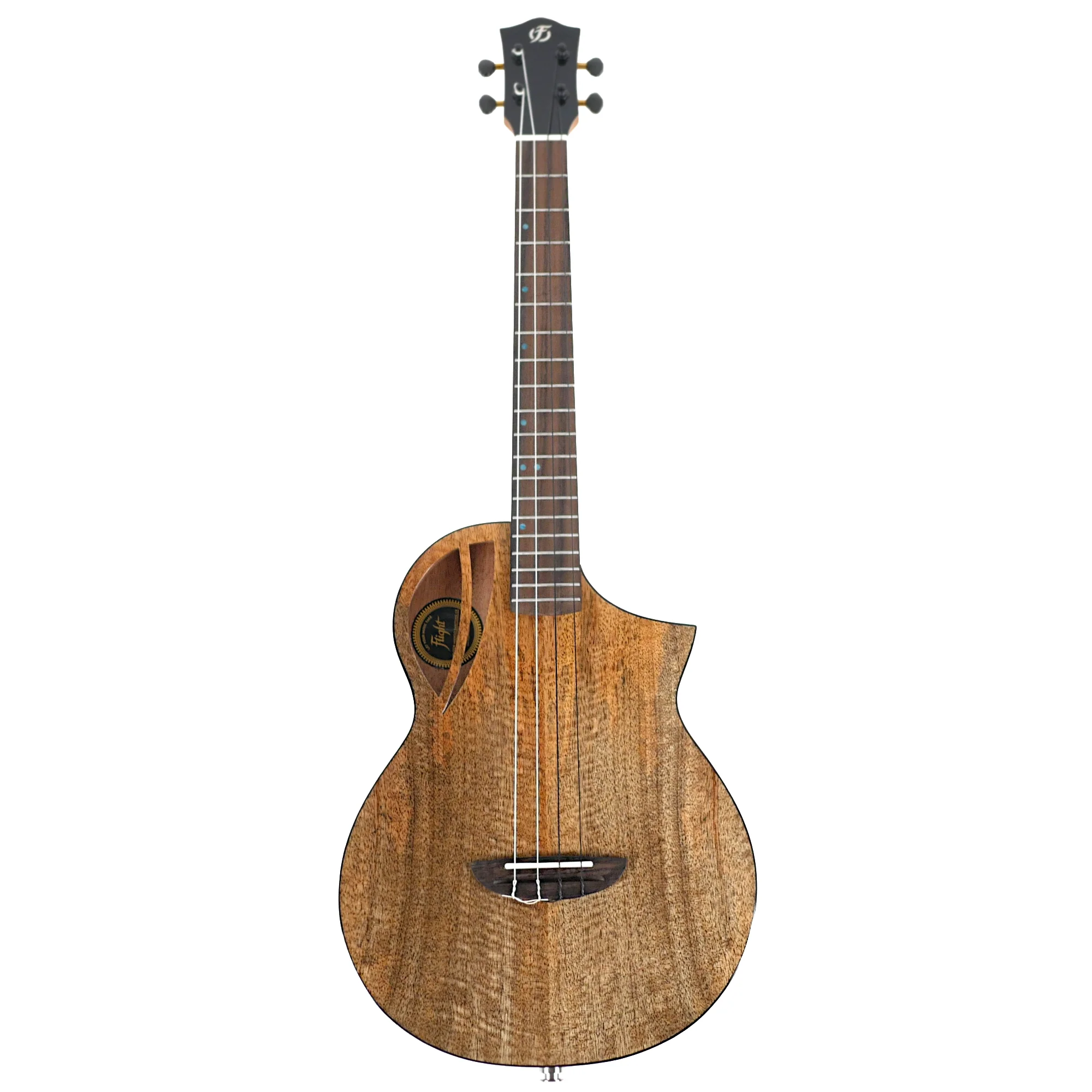 Flight AVIATOR-CE Solid Mango Top Baritone Ukulele w/ Pickup - Image 4
