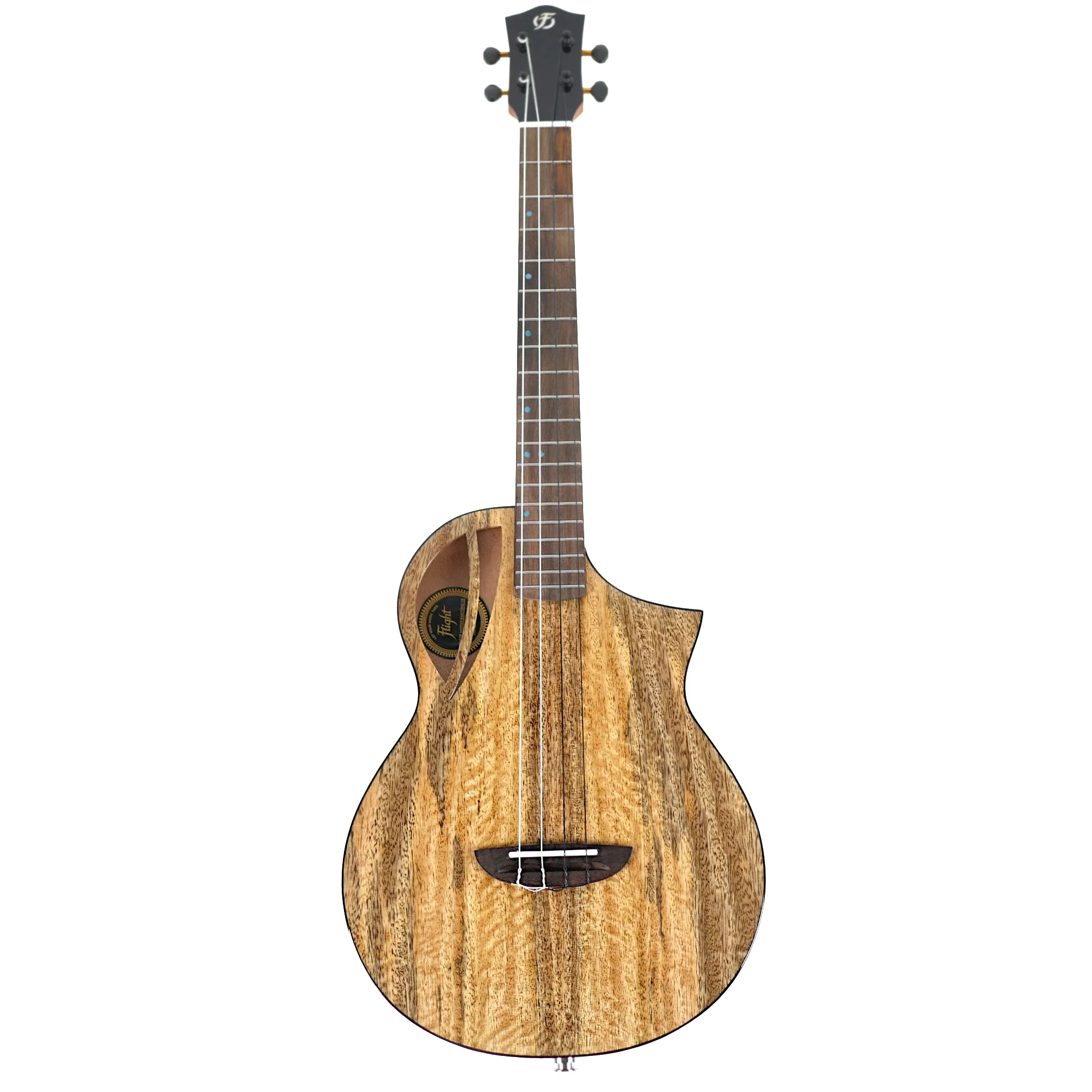 Flight AVIATOR-CE Solid Mango Top Baritone Ukulele w/ Pickup - Image 4