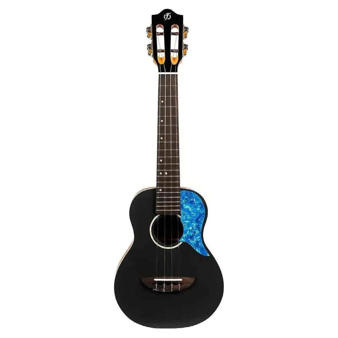 Flight IRIS BK Black Solid Spruce Top Concert Ukulele - Image 3