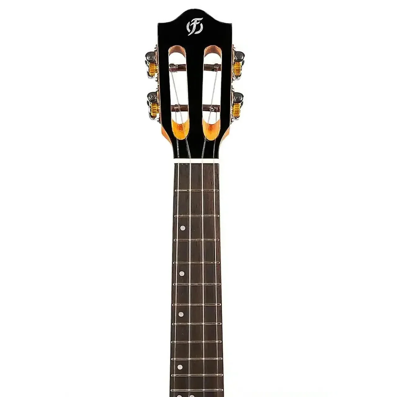 Flight IRIS BK Black Solid Spruce Top Concert Ukulele - Image 5