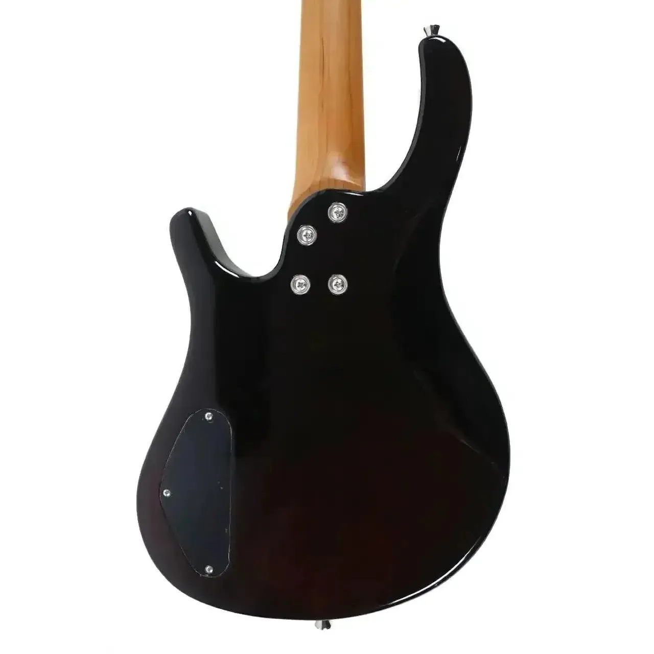 Flight PBR Poplar Burl Top Solid Body Electric Mini Bass - Image 2