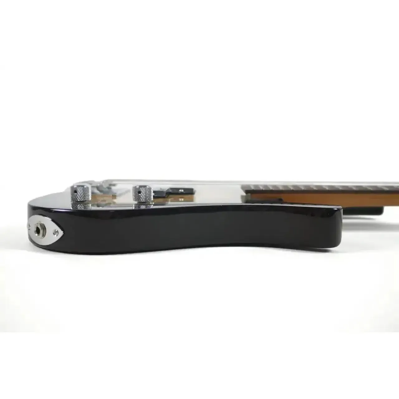 Flight PBR Poplar Burl Top Solid Body Electric Mini Bass - Image 3