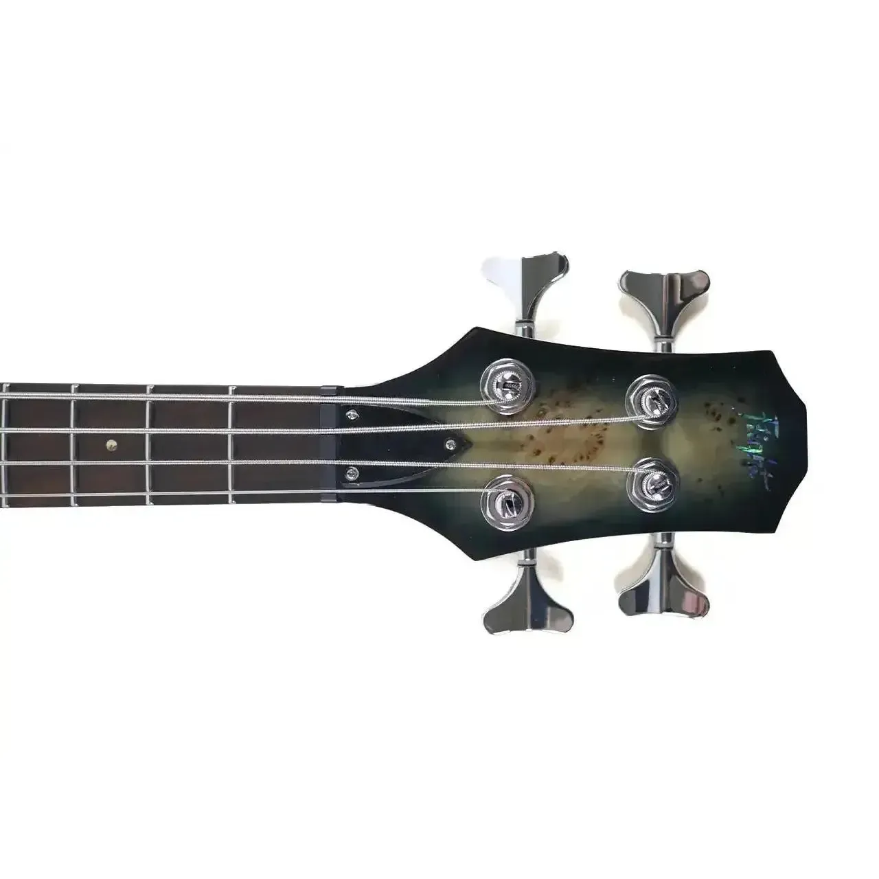 Flight PBR Poplar Burl Top Solid Body Electric Mini Bass - Image 6