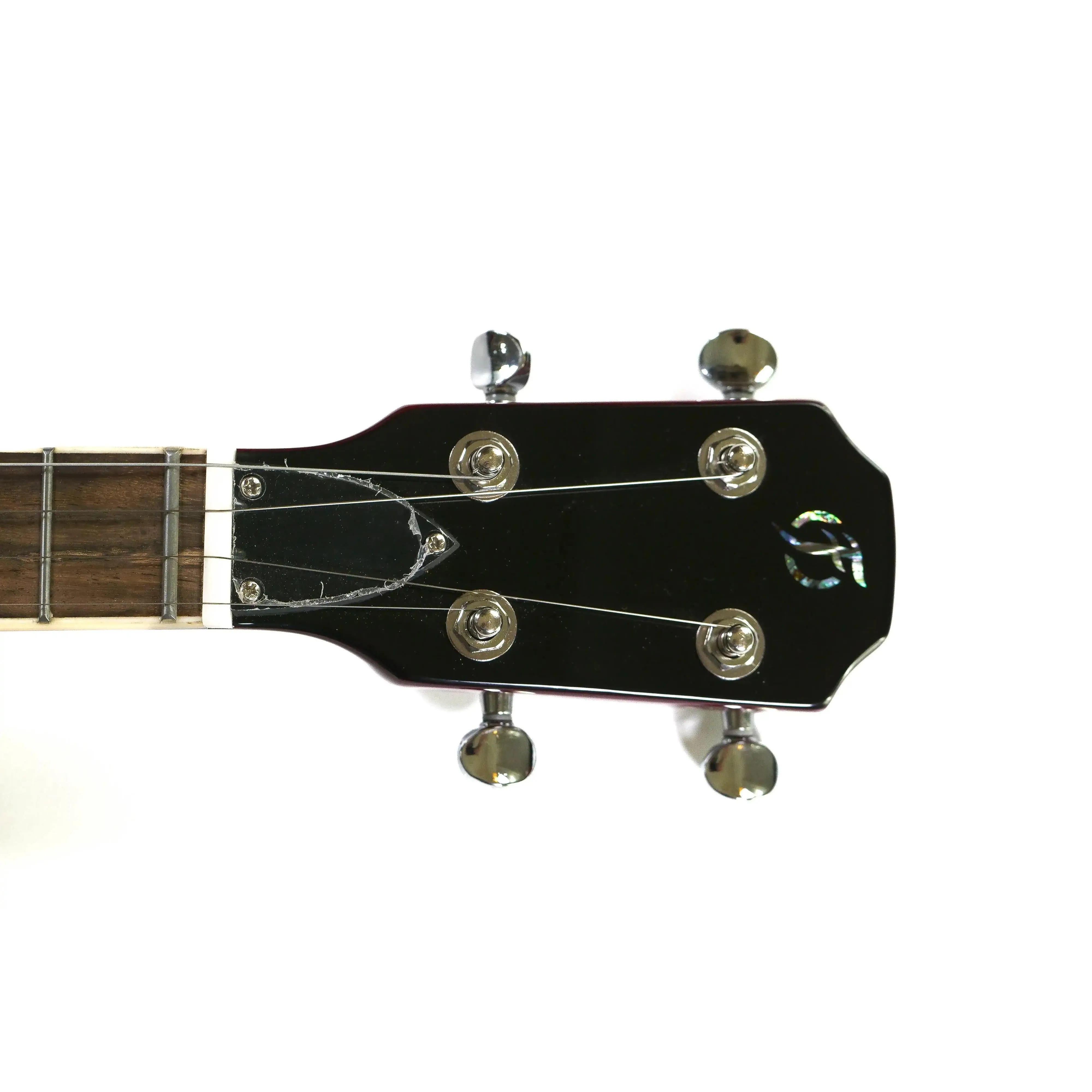 Flight Pioneer CR Cherry Red Solid Body Electric Tenor Ukulele - Image 6