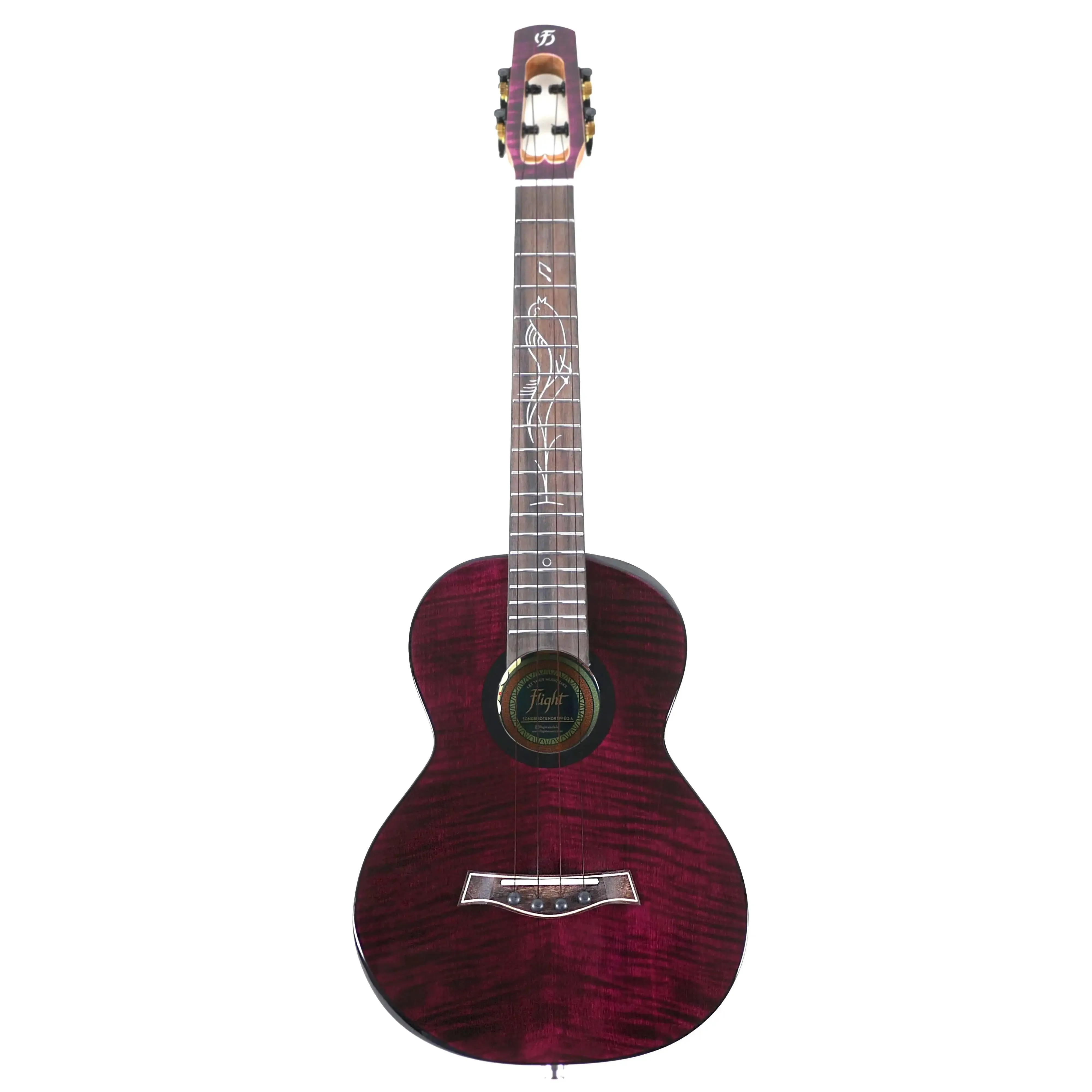 Flight Songbird TPP Transparent Purple Slimline Tenor Ukulele w/ Pickup - Image 5