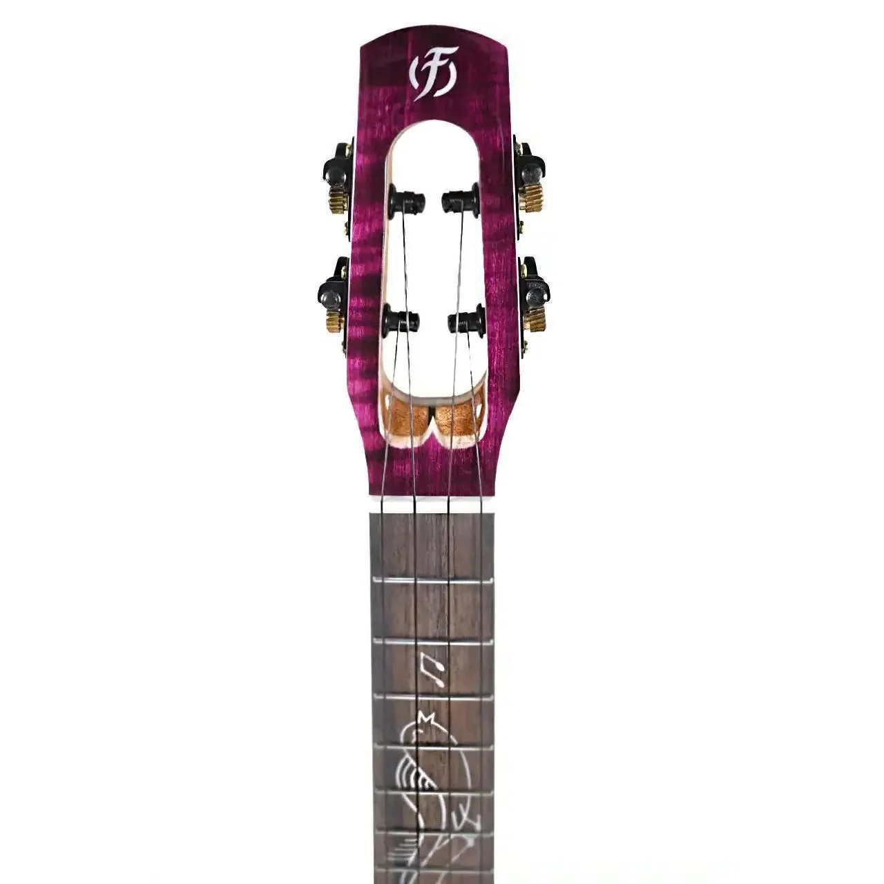 Flight Songbird TPP Transparent Purple Slimline Tenor Ukulele w/ Pickup - Image 7