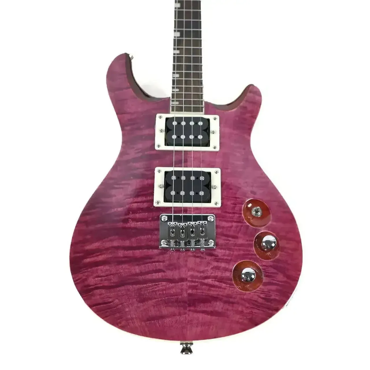 Flight Vanguard TPP Transparent Purple Solid Body Electric Tenor Ukulele
