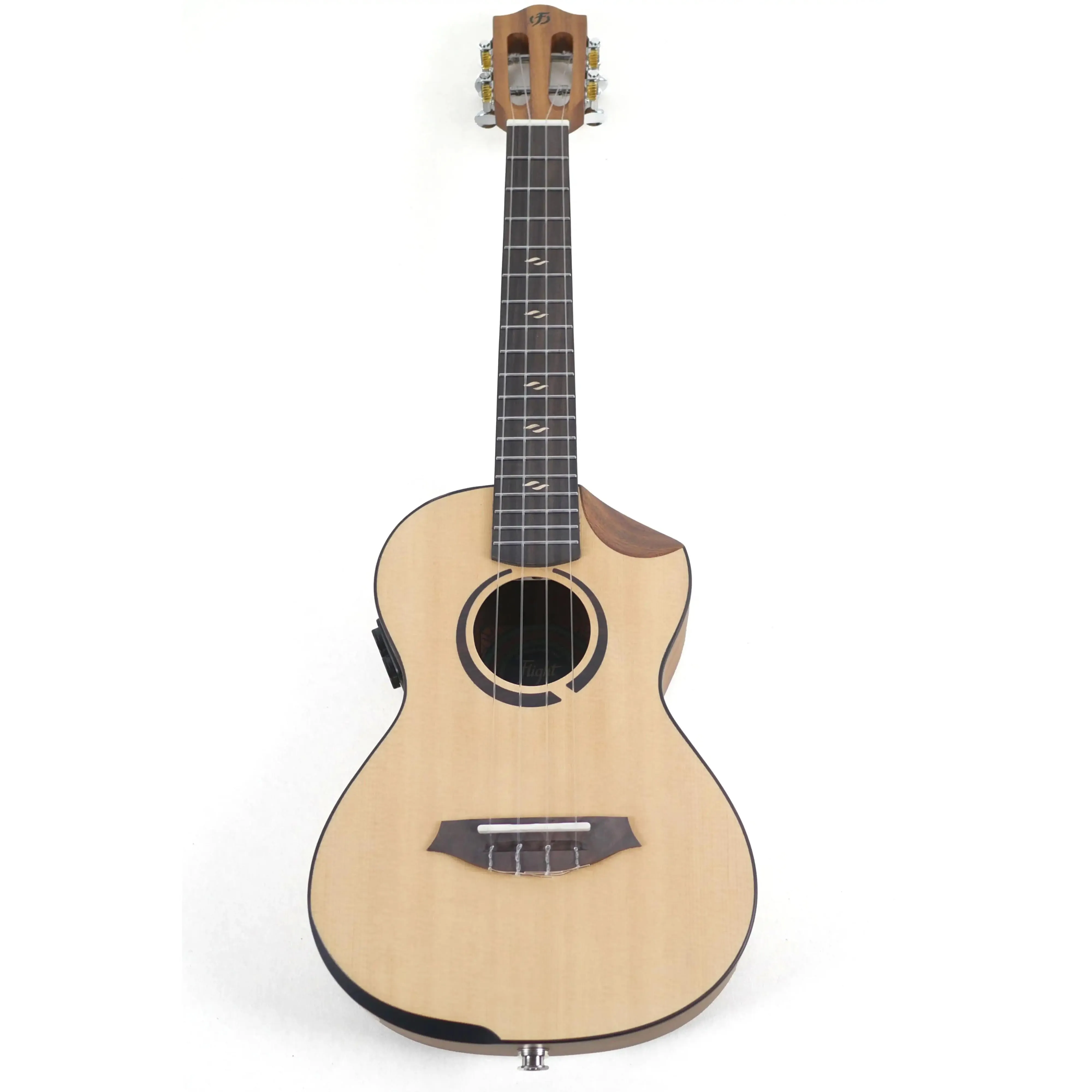 Flight Victoria Soundwave Solid Sitka Spruce Top Tenor Ukulele w/ Pickup - Image 5