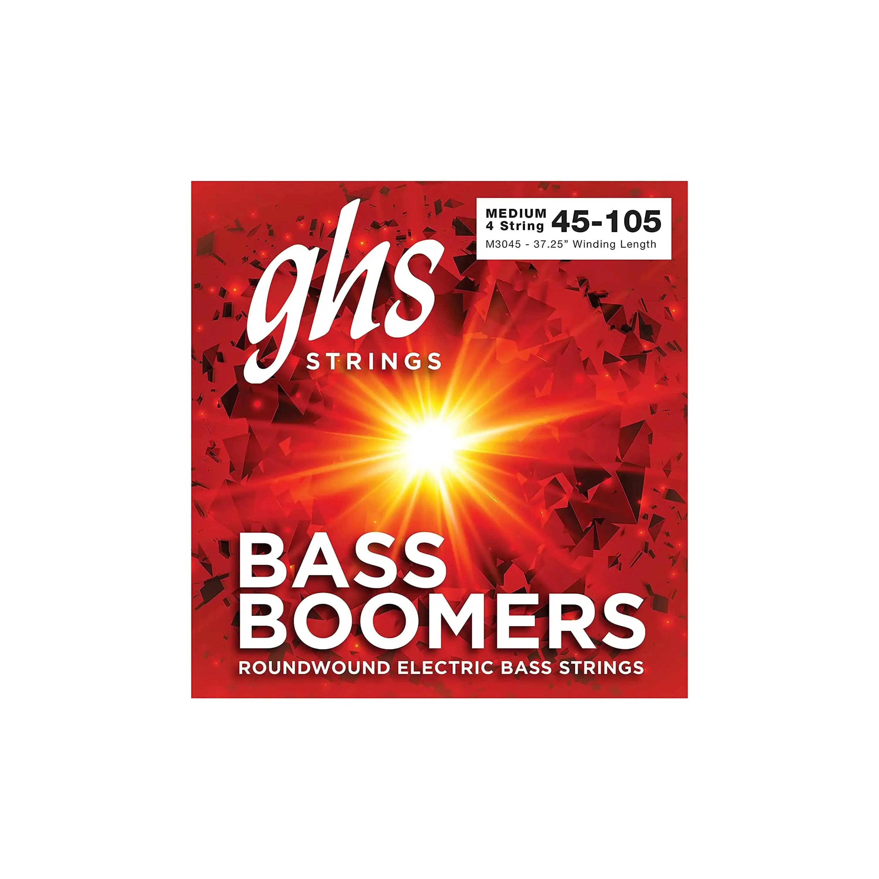 GHS M3045 Bass Boomers Nickel-Plated Long Scale Electric Bass Strings - Medium .045-.105