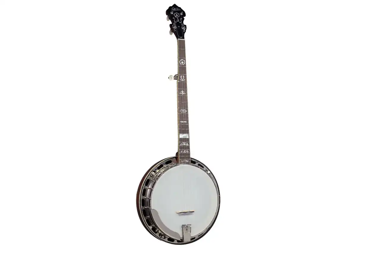 Gold Star GF-100W Wreath Inlay Professional 5-String Resonator Banjo