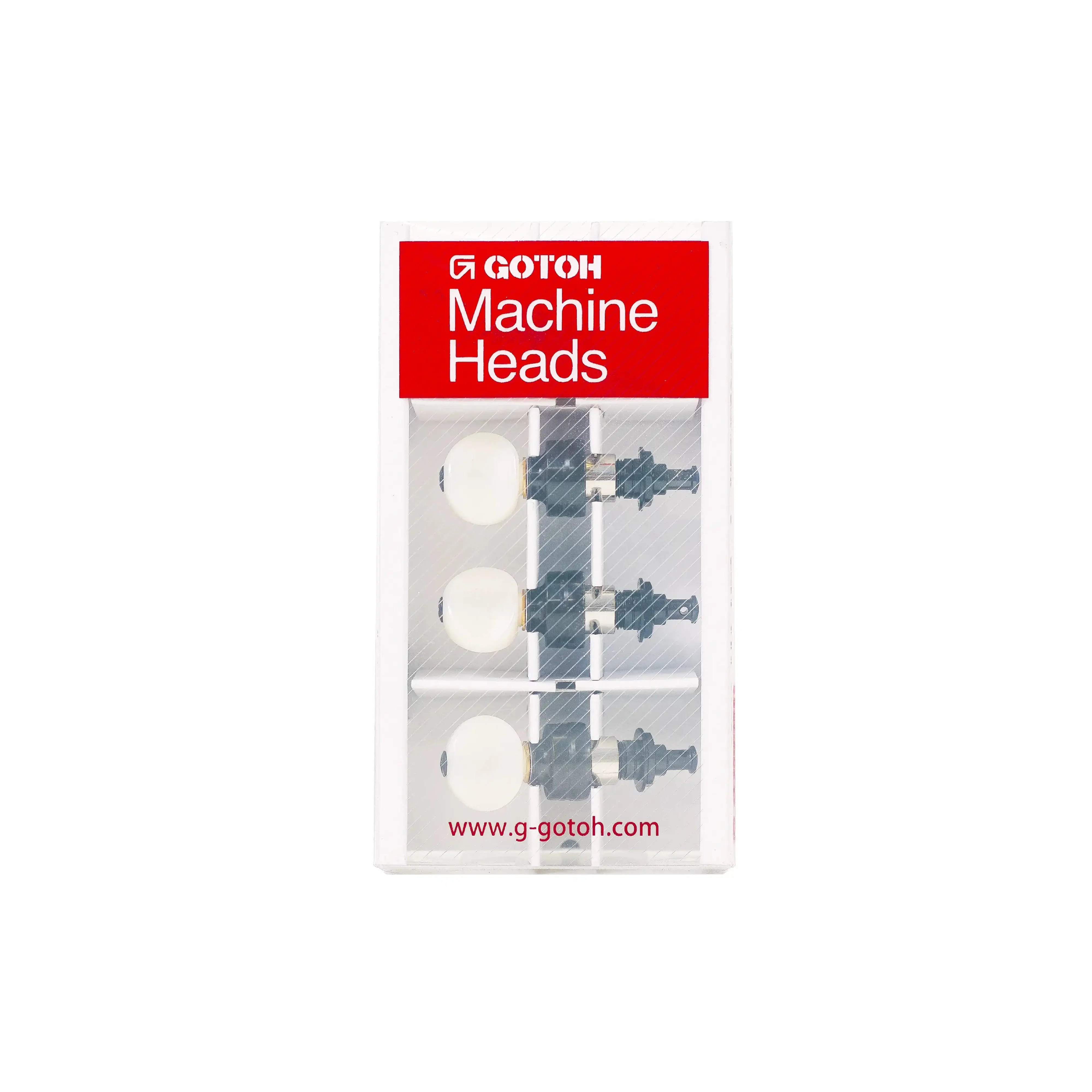 Gotoh UPTL 4:1 Planetary Ukulele Tuning Machines - Set of 4 Black/White