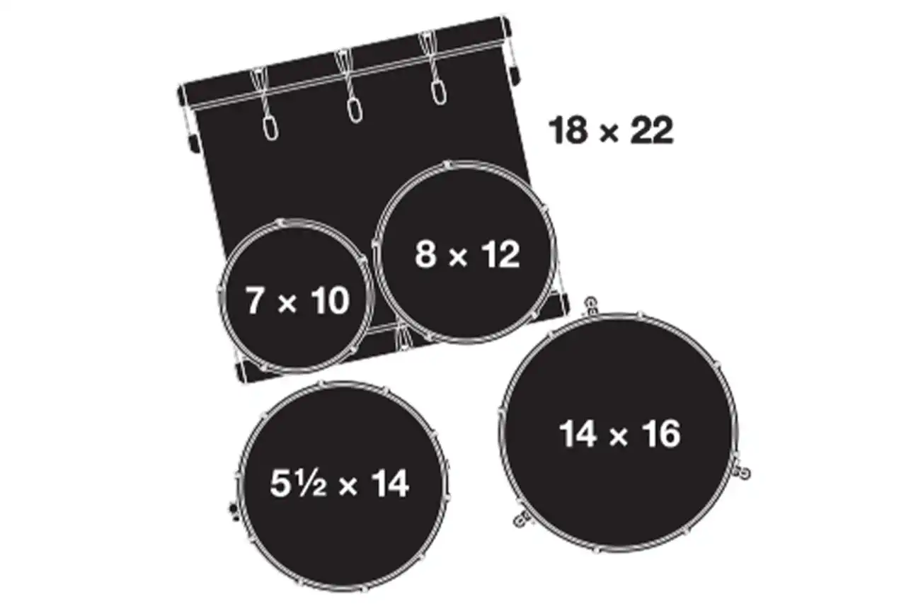 Gretsch RN2-E825-PB Renown 5-Piece Drum Kit - Piano Black - Image 2