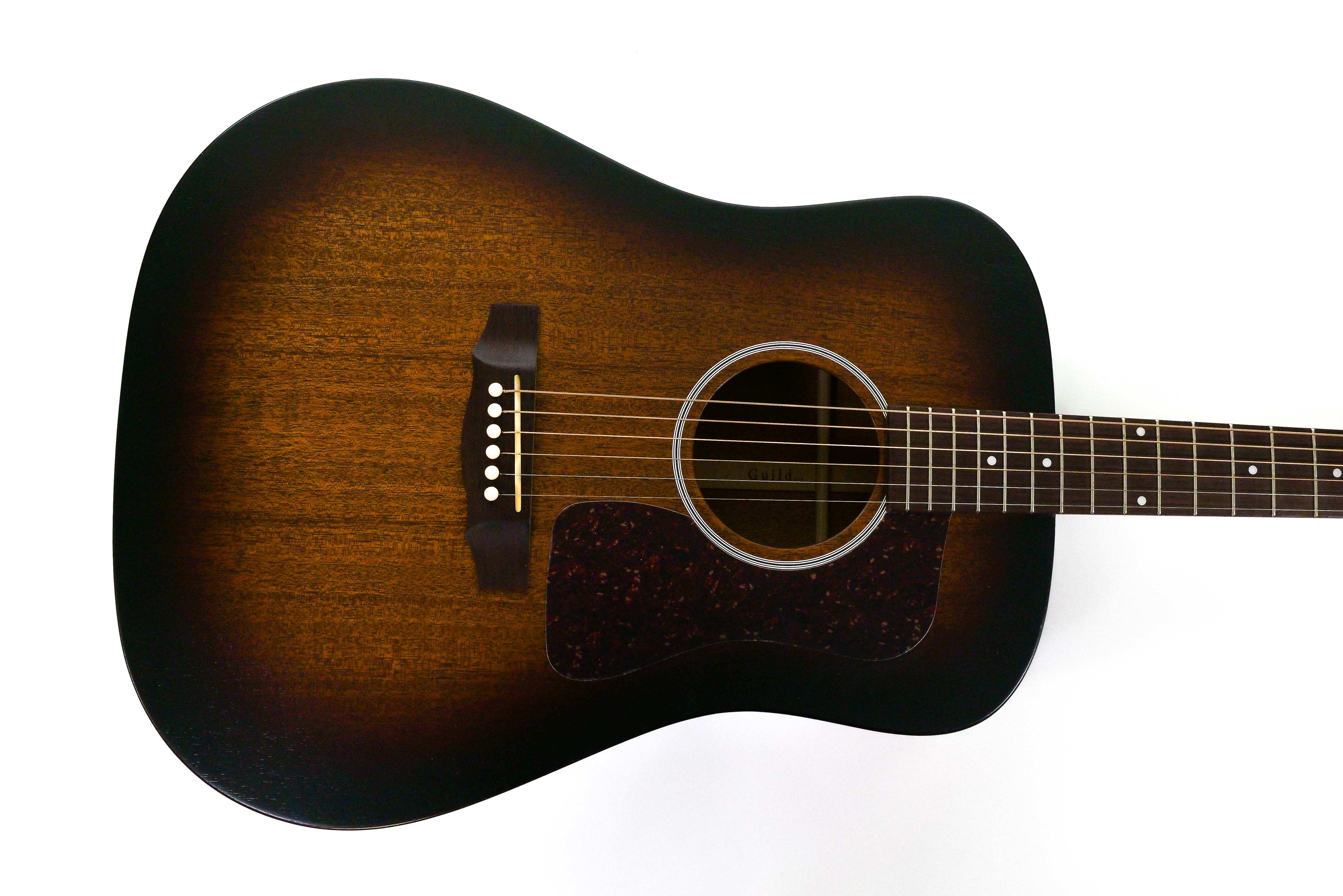 Guild D-20 VSB Vintage Sunburst Acoustic Guitar Mahogany