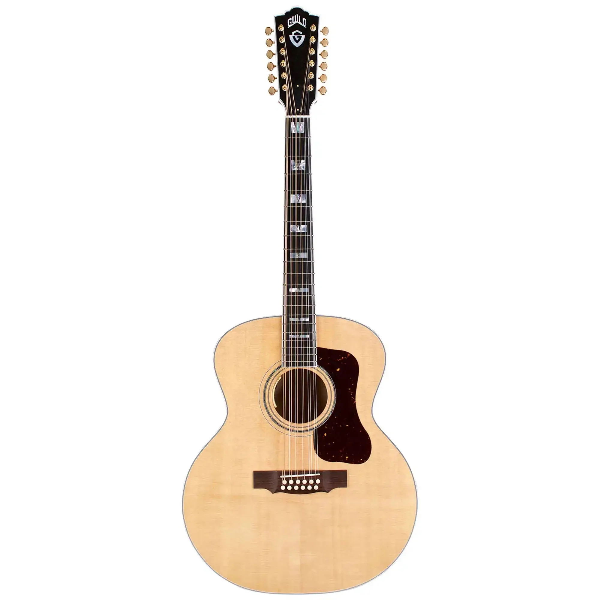 Guild F-512 Maple Blonde 12-String Acoustic Guitar - Image 4