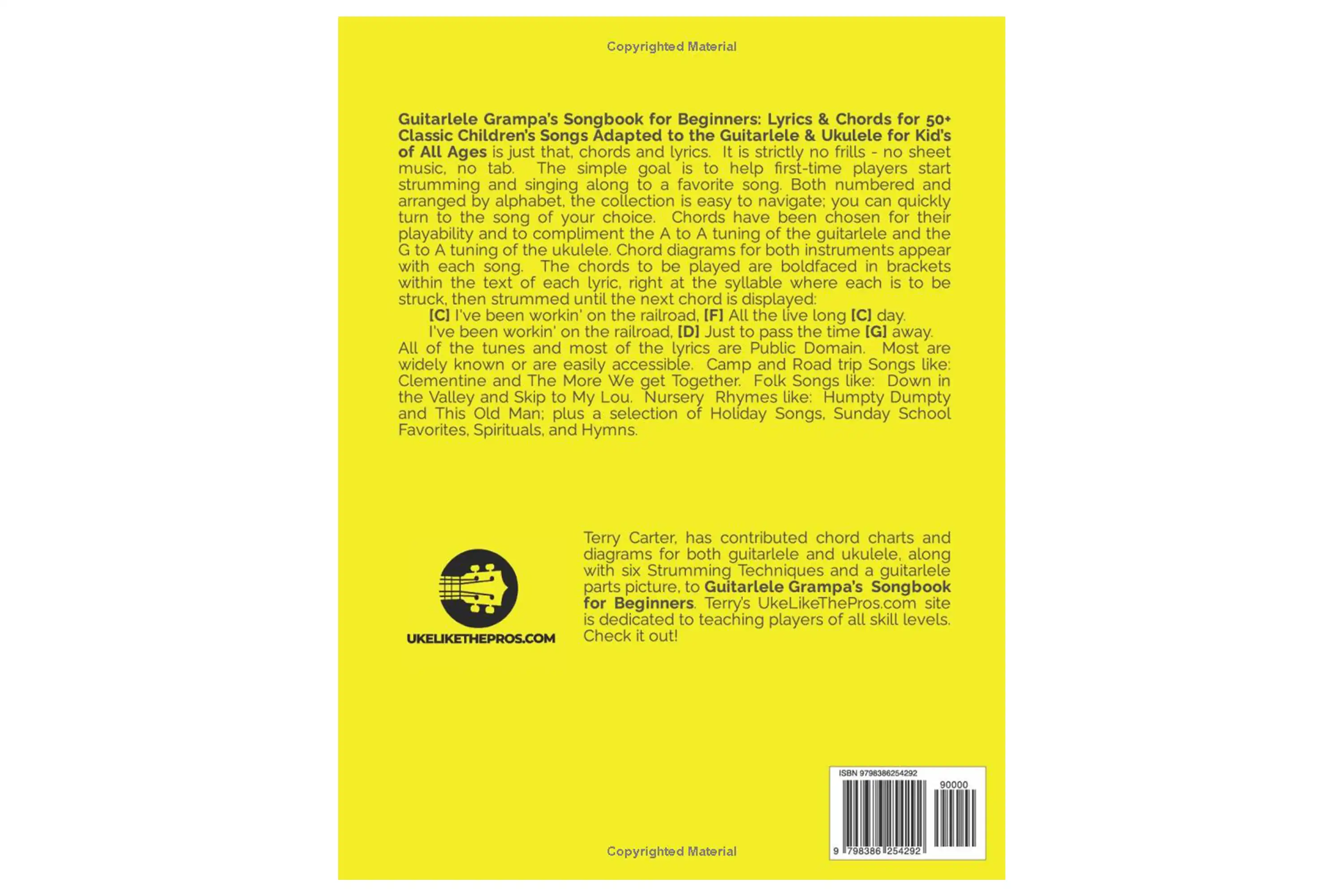 Guitarlele Grampa's Songbook for Beginners: Lyrics & Chords for 50+ Classic Children's Songs - Image 8