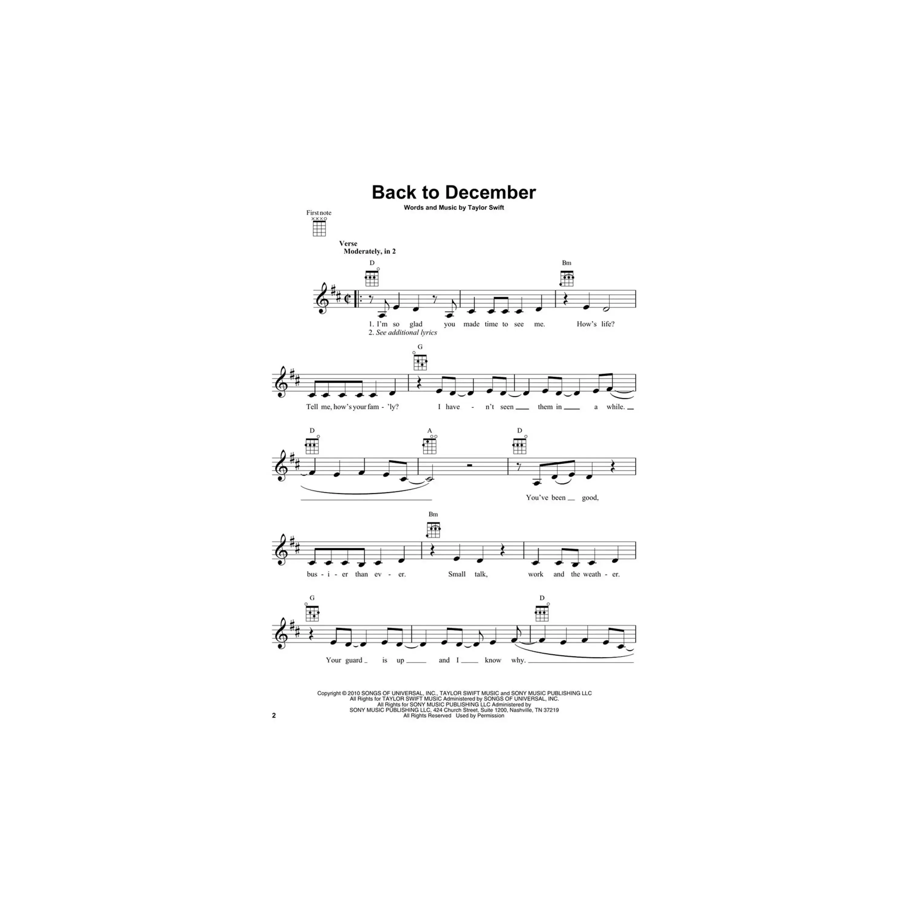 Hal Leonard Taylor Swift Ukulele Collection - 27 Hits to Strum & Sing - Image 2