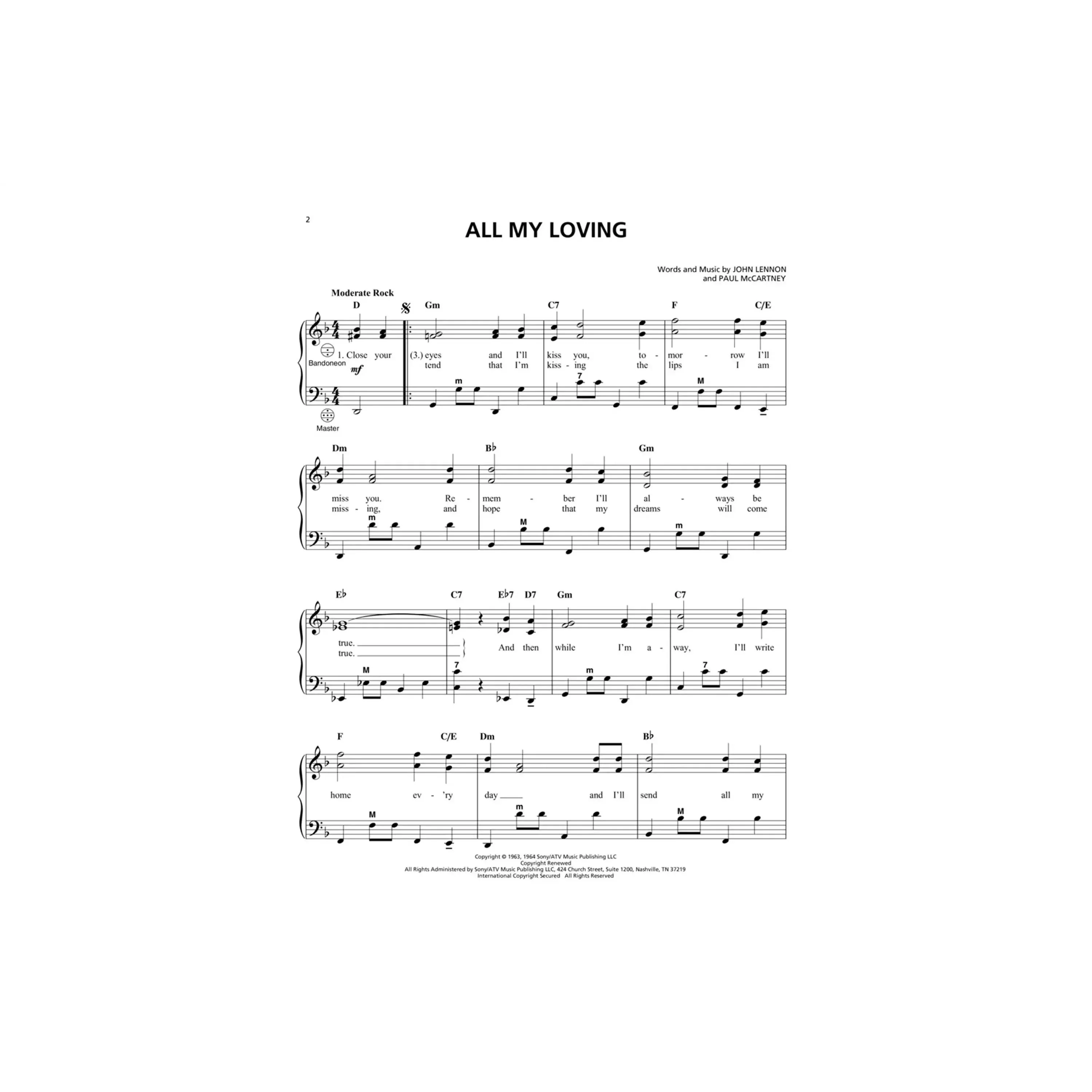 Hal Leonard The Beatles For Accordion Softcover Book - Image 3