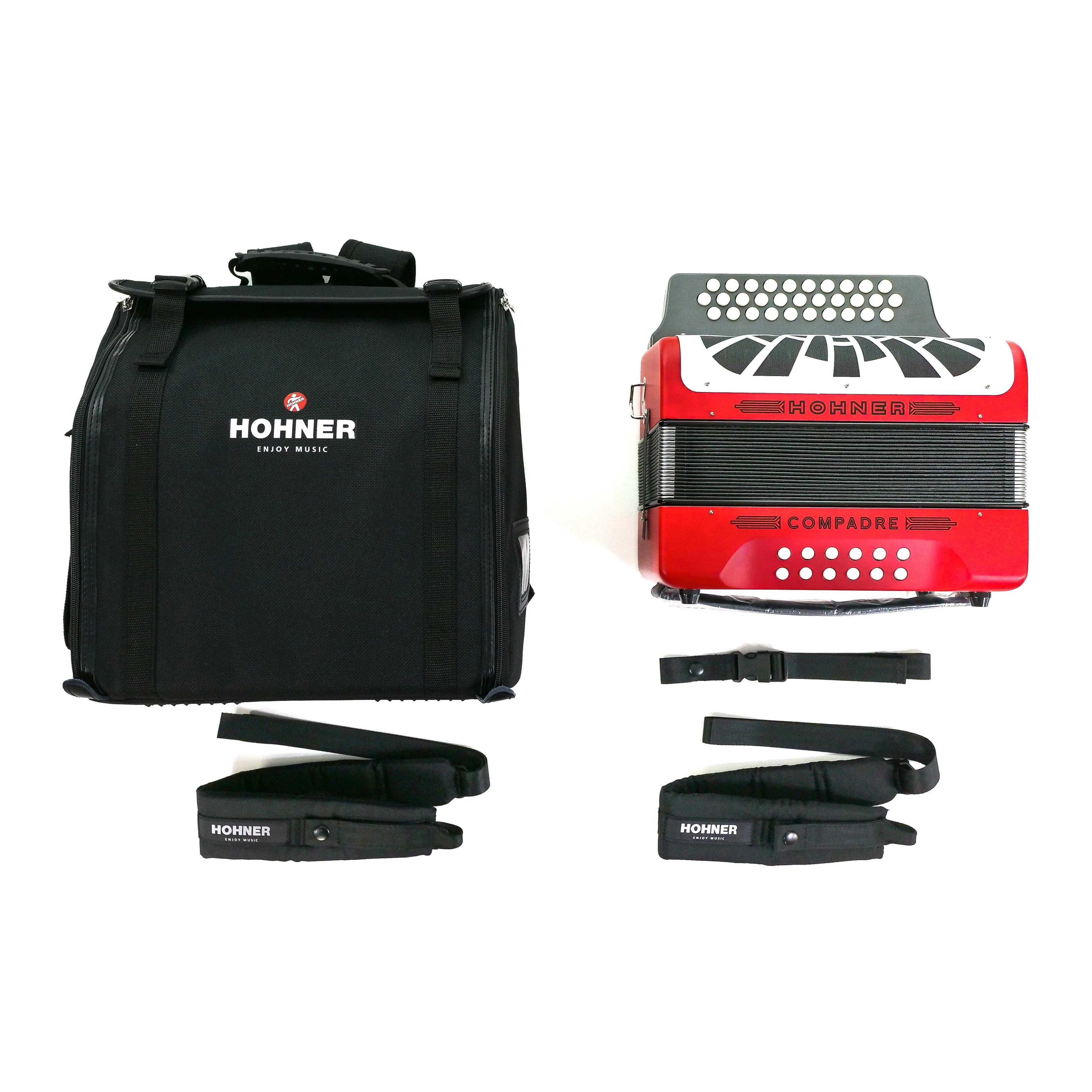 Hohner Compadre GCF Diatonic Red Accordion - Image 5