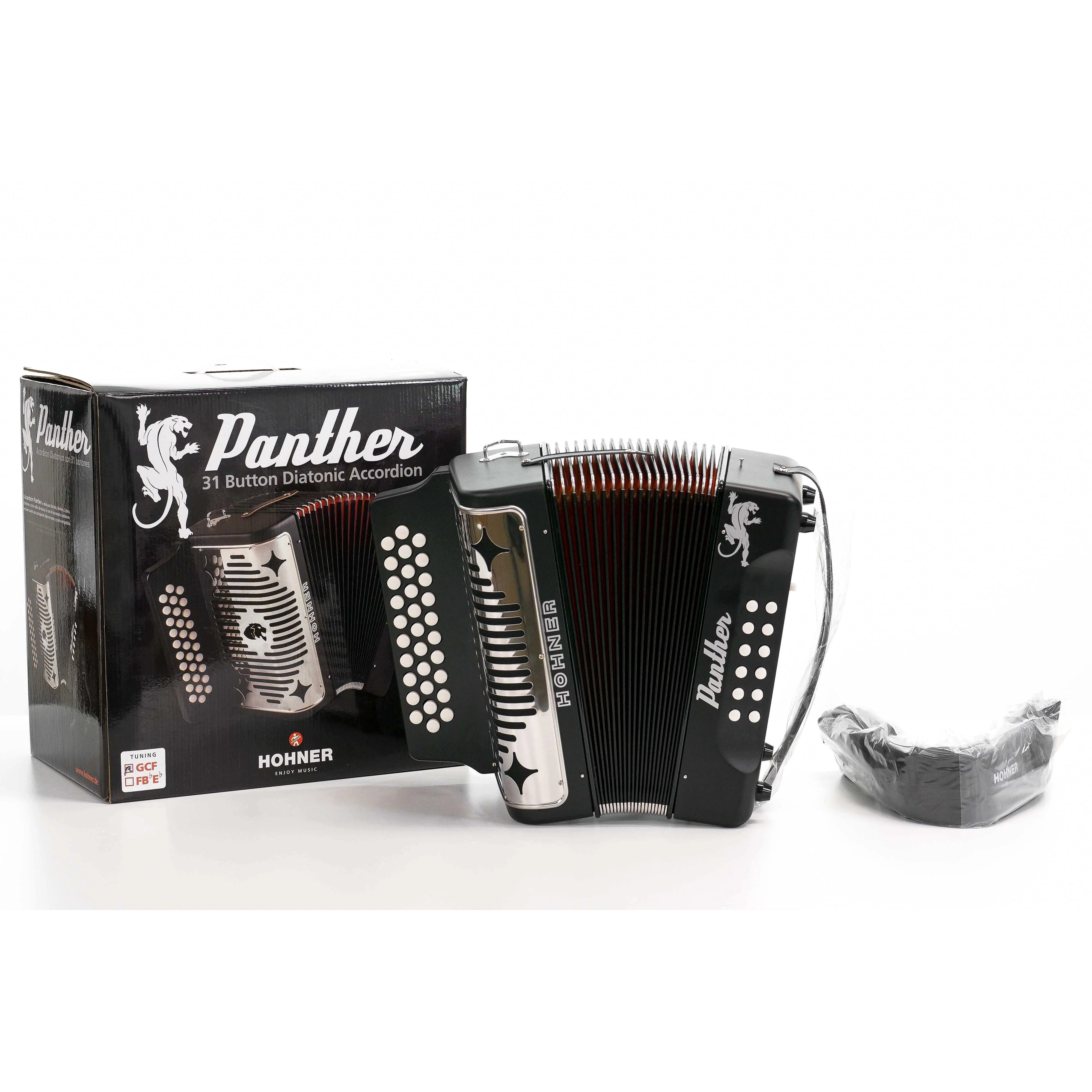 Hohner HA-3100 Panther GCF Diatonic Accordion - Image 3