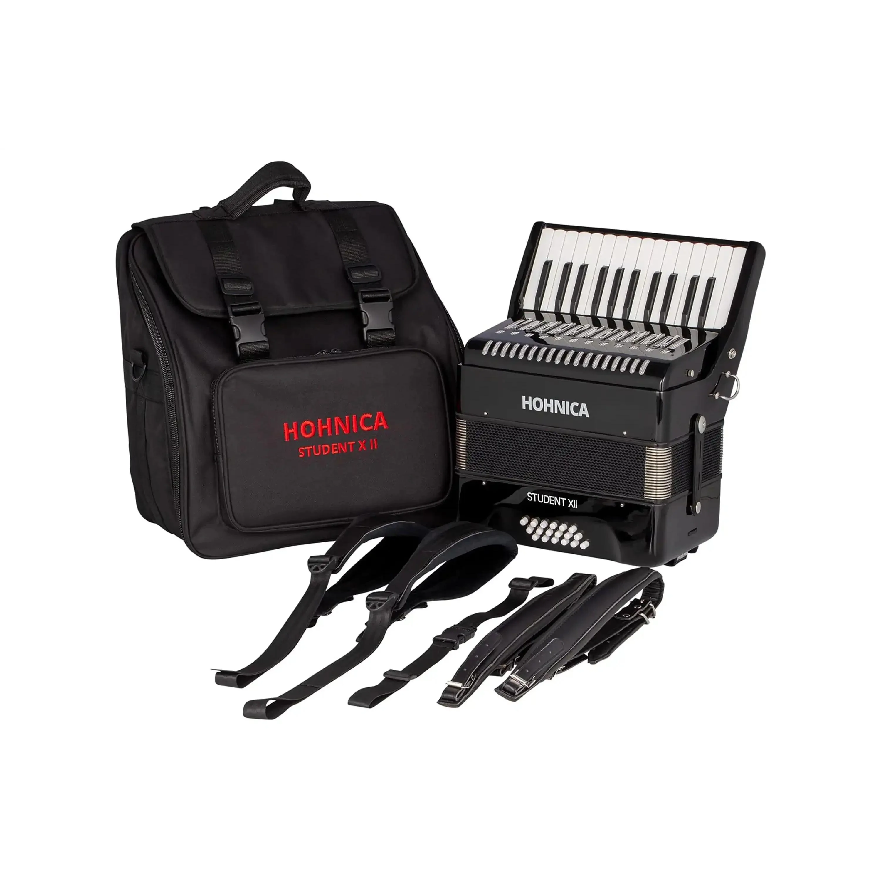 Hohner Hohnica 44 Key Student XII Piano Accordion - Black - Image 4