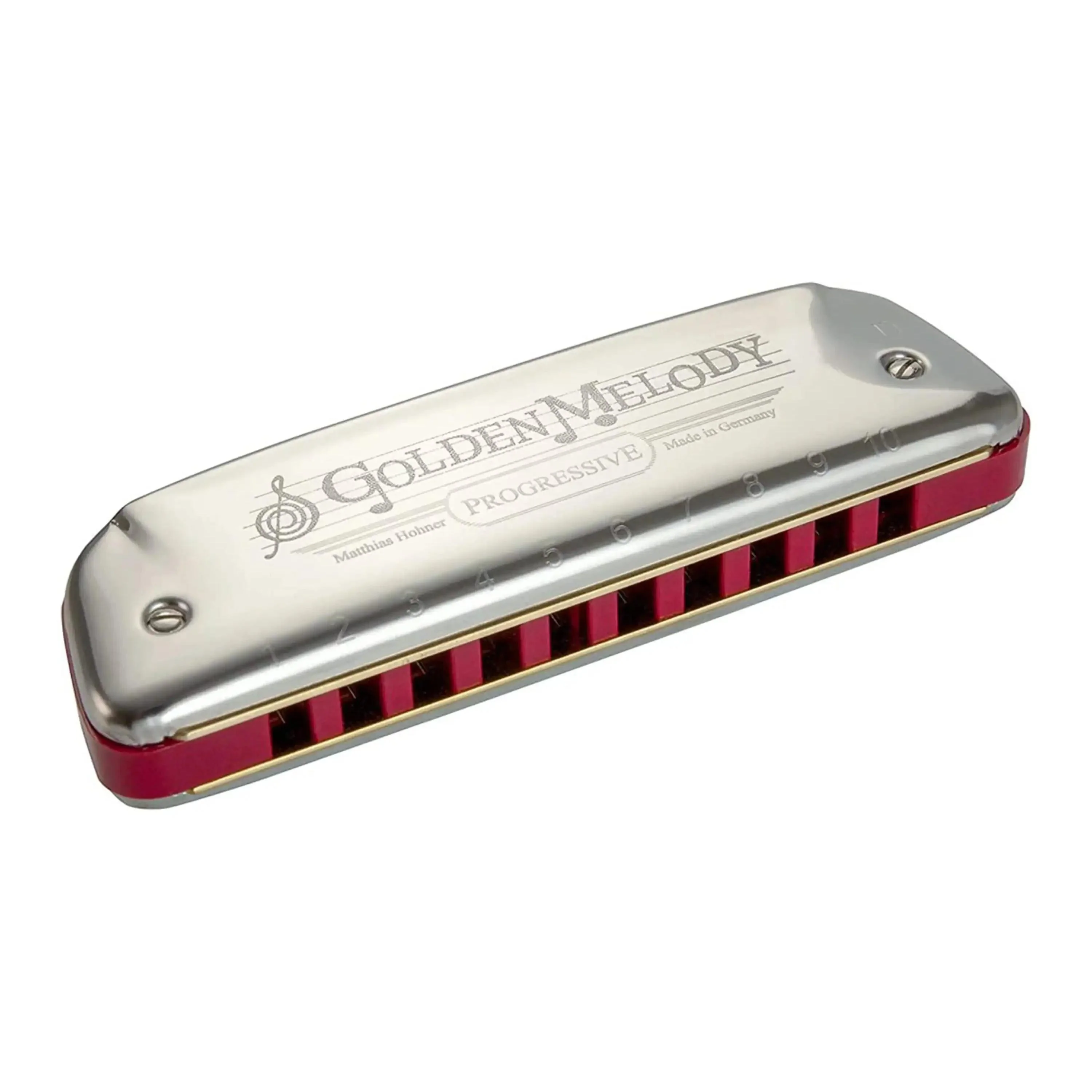 Hohner M544BX-E Progressive Golden Melody Harmonica - Key of E