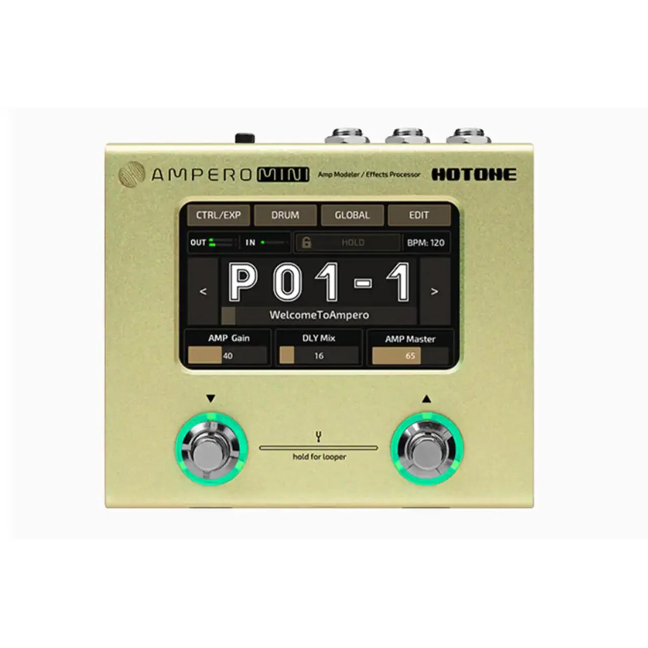 Hotone MP-50MT Ampero Mini Guitar Pedal - Mustard