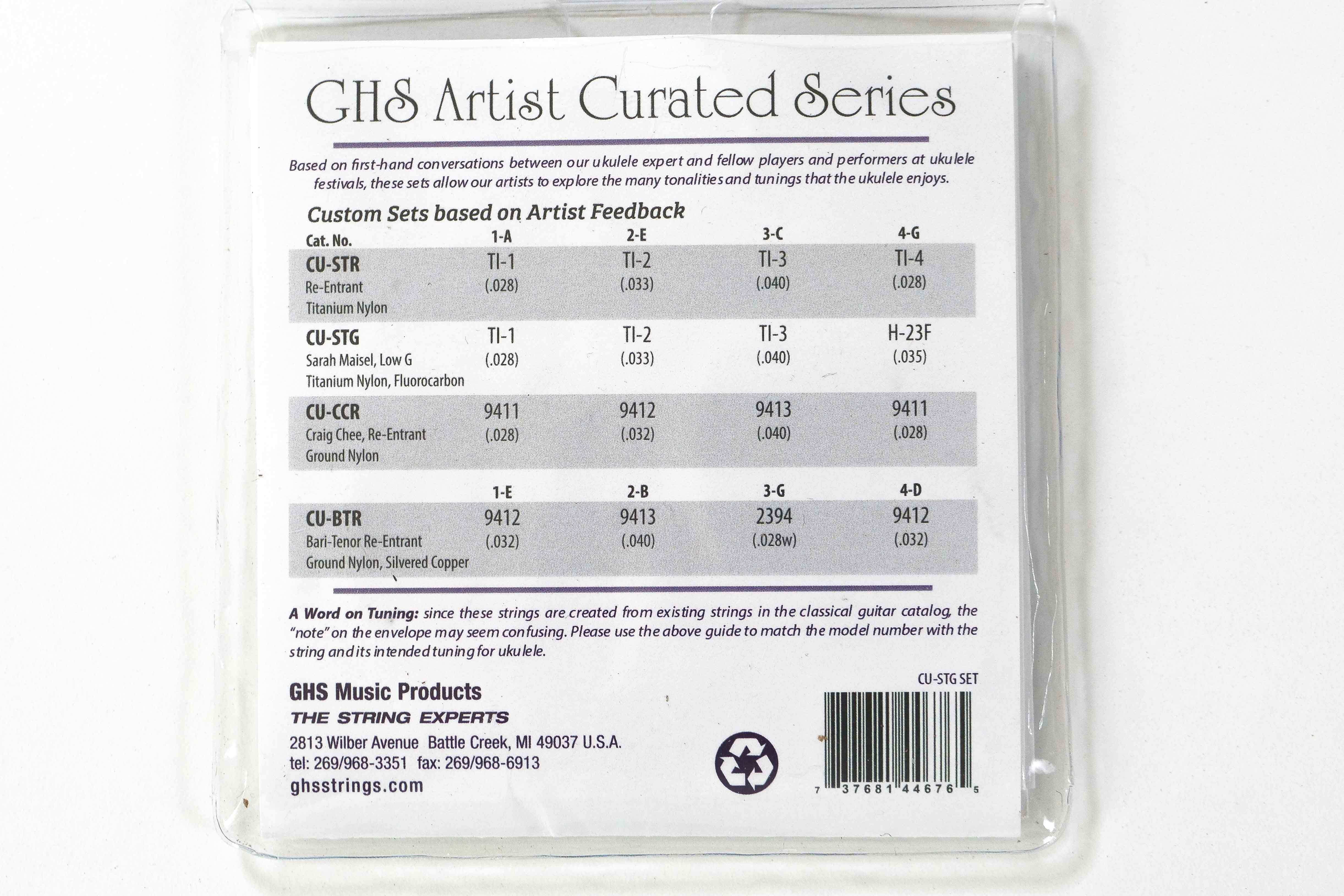 GHS-CU-STG ARTIST CURATED SERIES Ukulele Strings - Image 2
