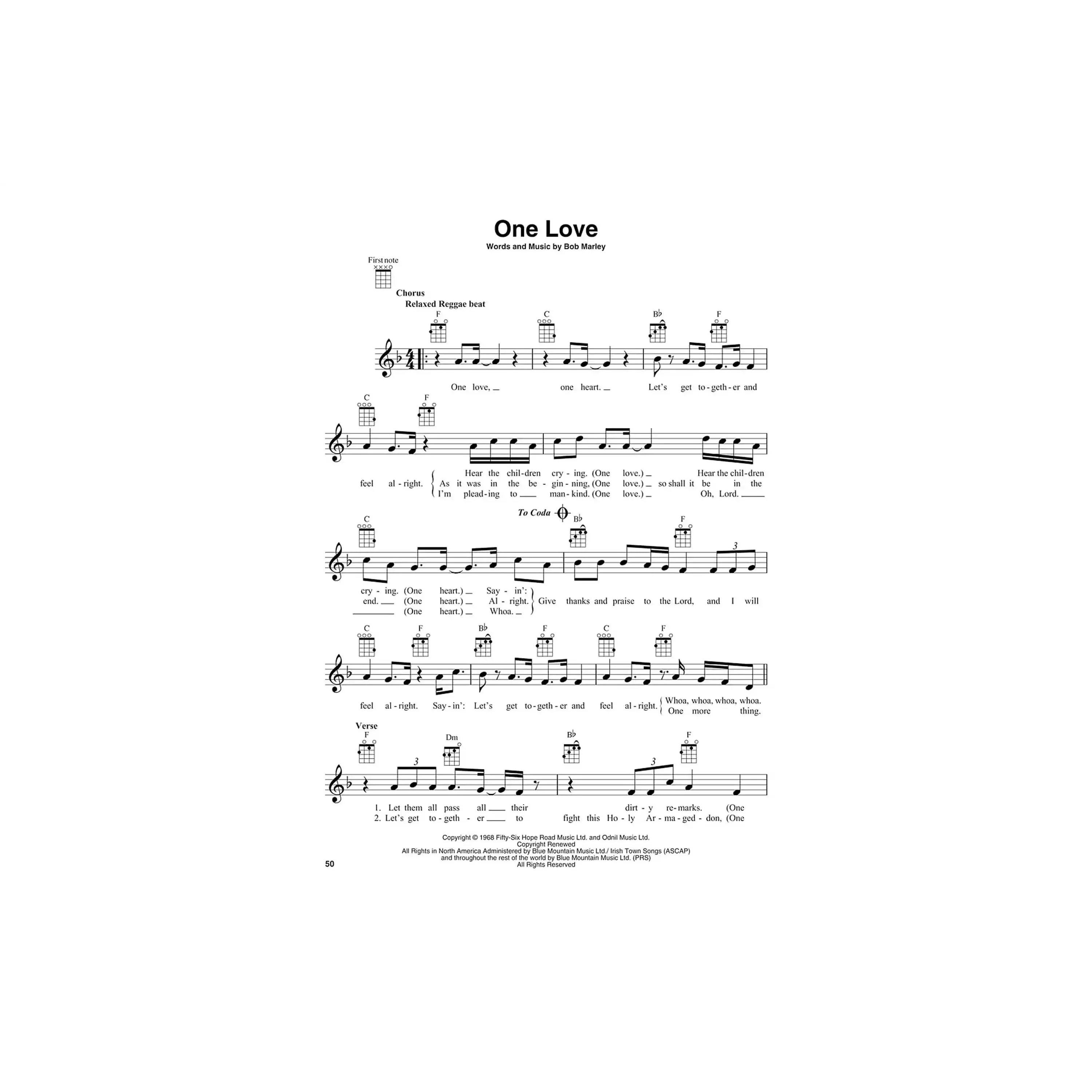 Bob Marley For Ukulele Book - Image 3