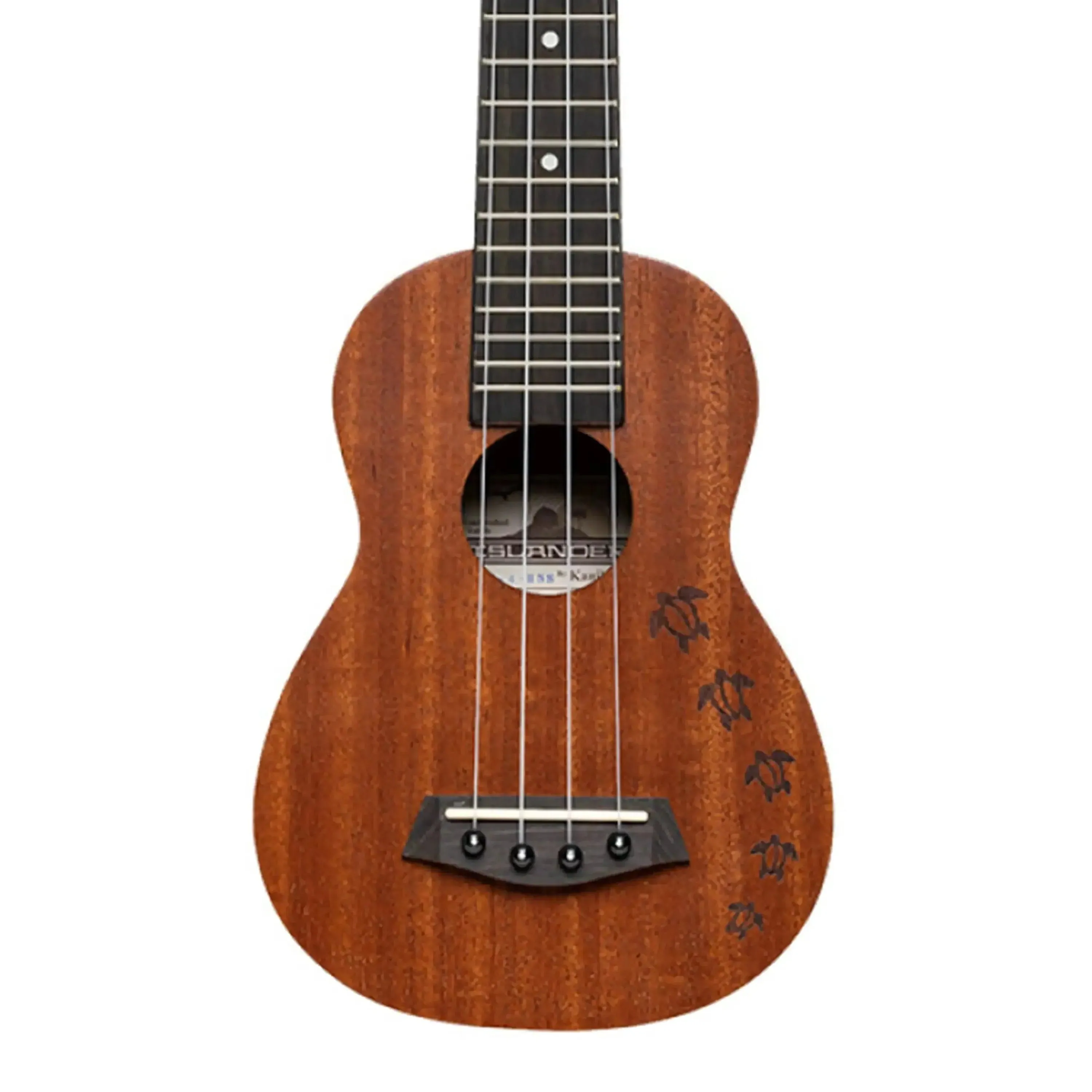 Islander MS-4-HNS Mahogany Soprano Ukulele w/ Honu Turtle