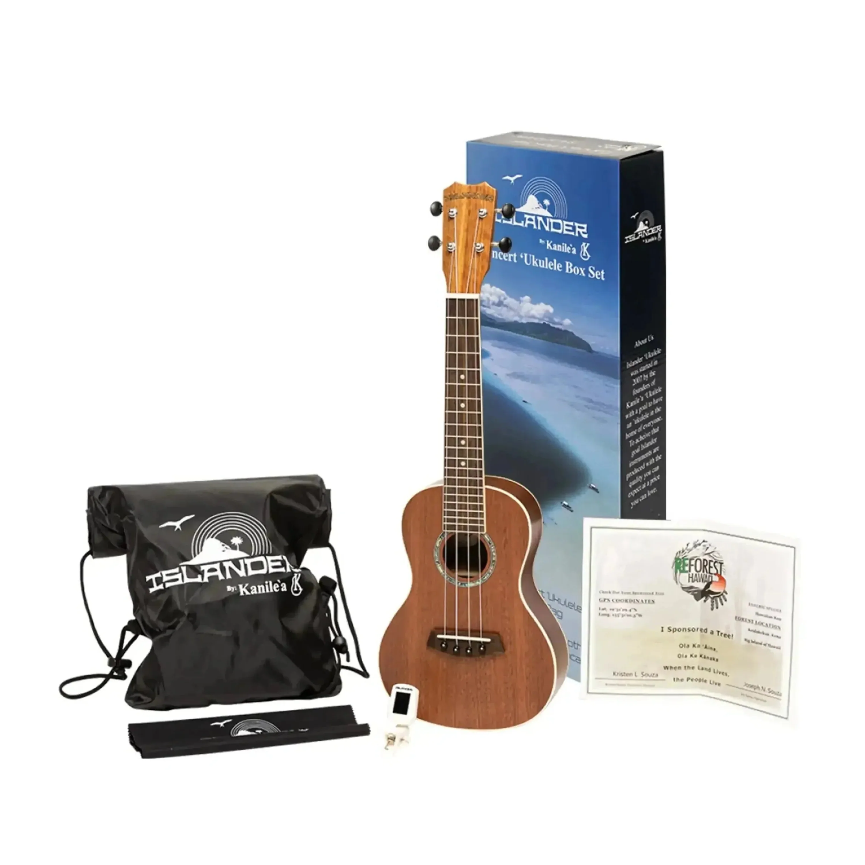 Islander PAT-BOX "Plant a Tree" Mahogany Concert Ukulele