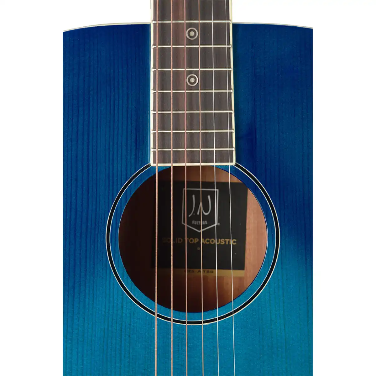 J.N Guitars BES-A-TBB Solid Spruce Top Blueburst Acoustic Guitar - Image 4