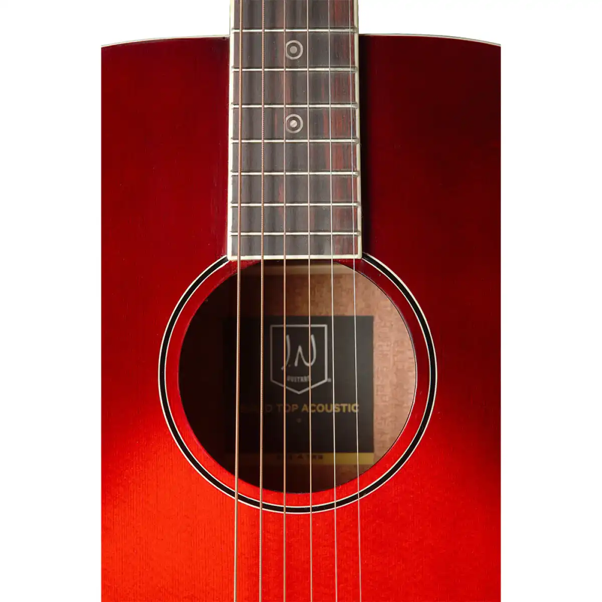 J.N Guitars BES-A TRB Solid Spruce Top Redburst Acoustic Guitar - Image 4