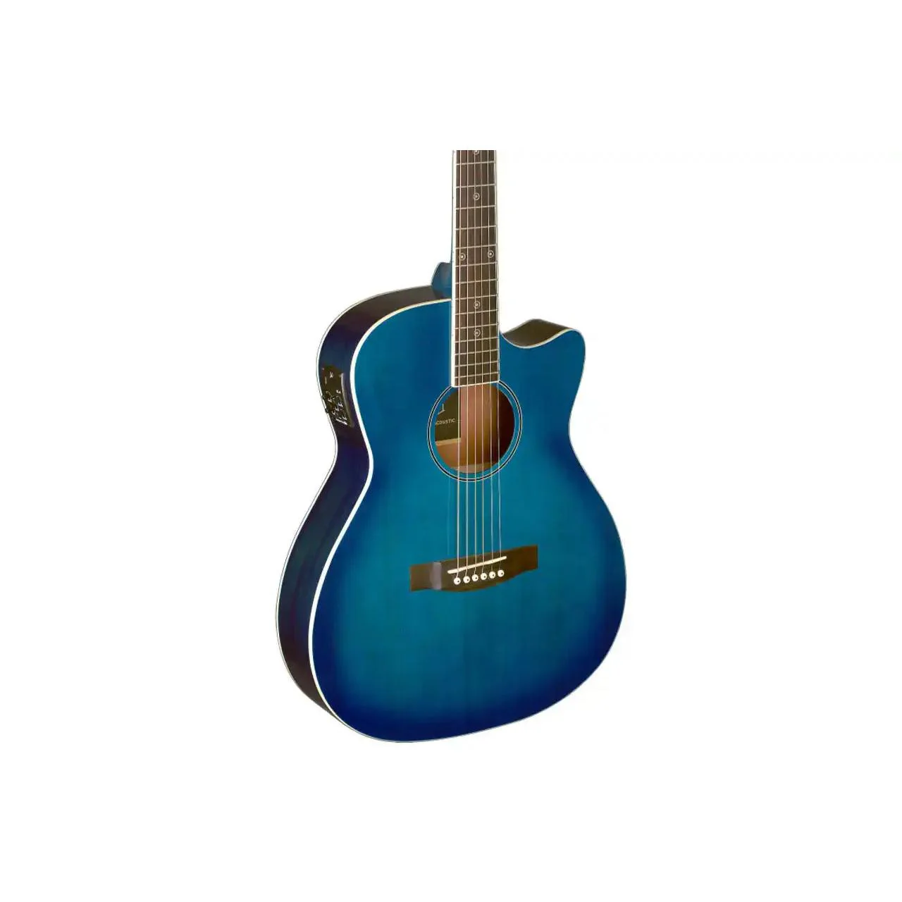 J.N Guitars BES-ACE-TBB Solid Spruce Top Blueburst Acoustic Electric Guitar